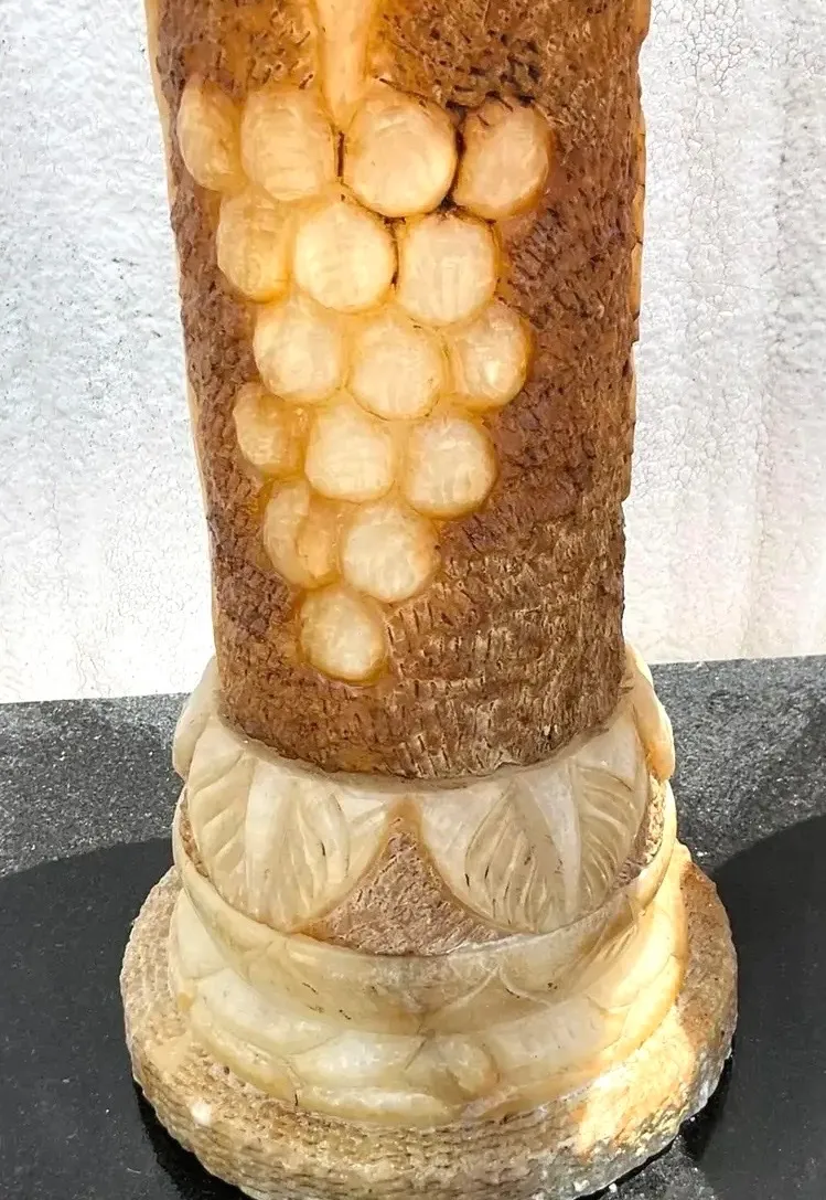 Vintage Italian Carved Alabaster Pedestals - A Pair — additional photo 5