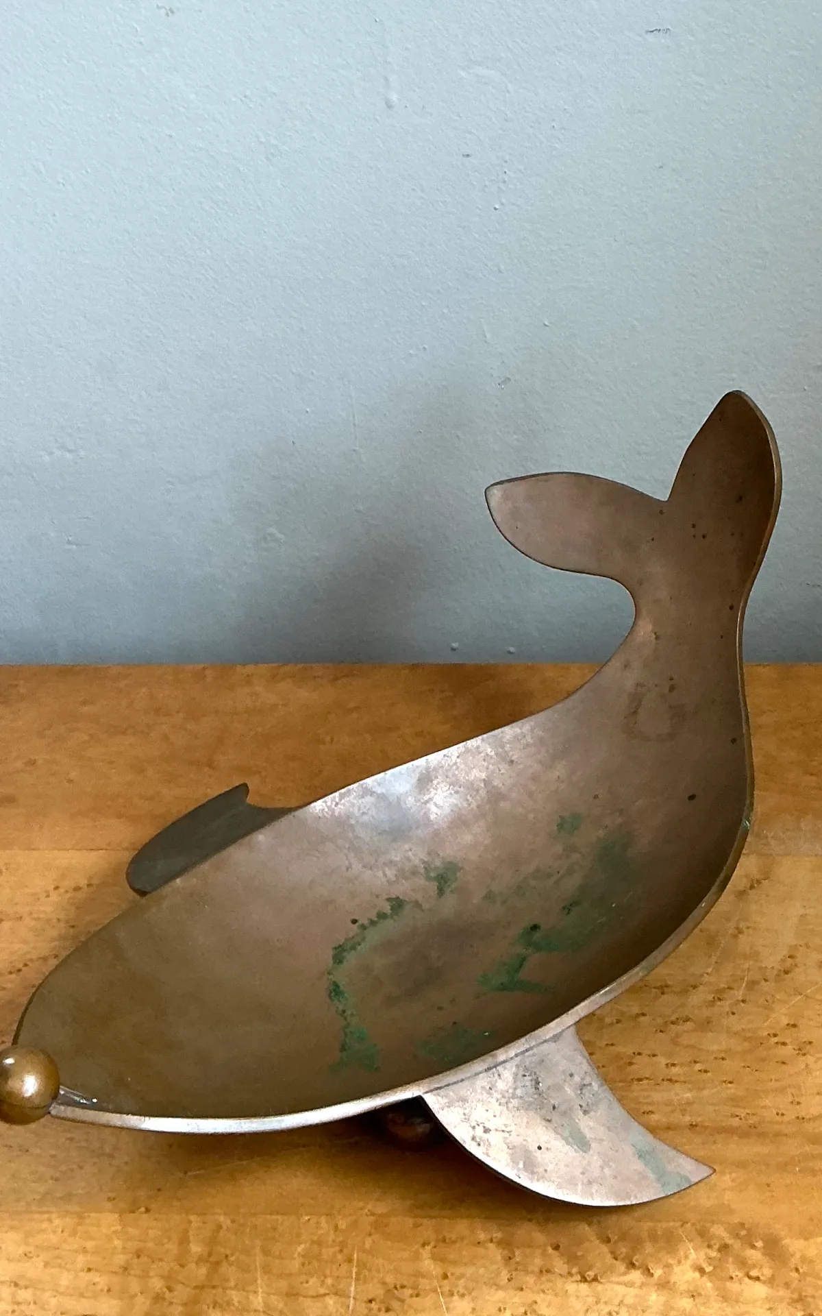 Vintage Sculptural Metal Whale Dish — additional photo 6