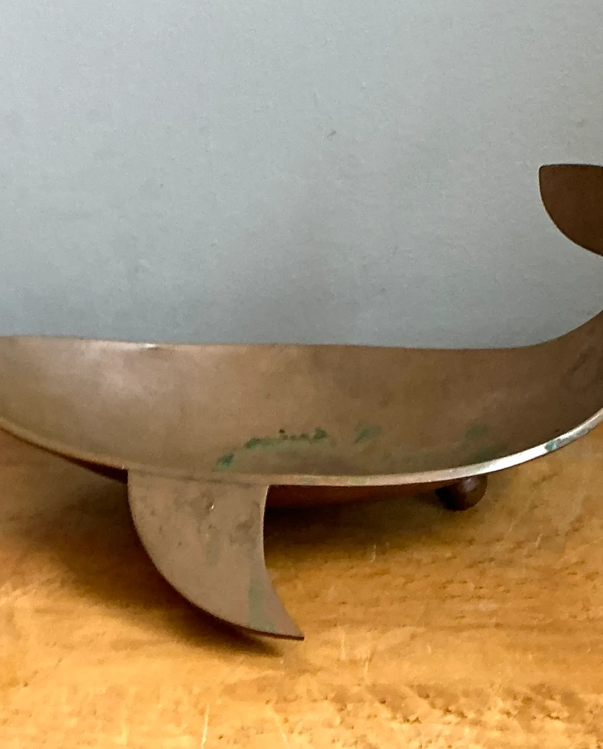Vintage Sculptural Metal Whale Dish — additional photo 4