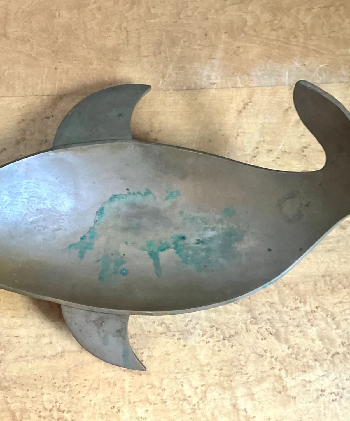 Vintage Sculptural Metal Whale Dish — additional photo 7