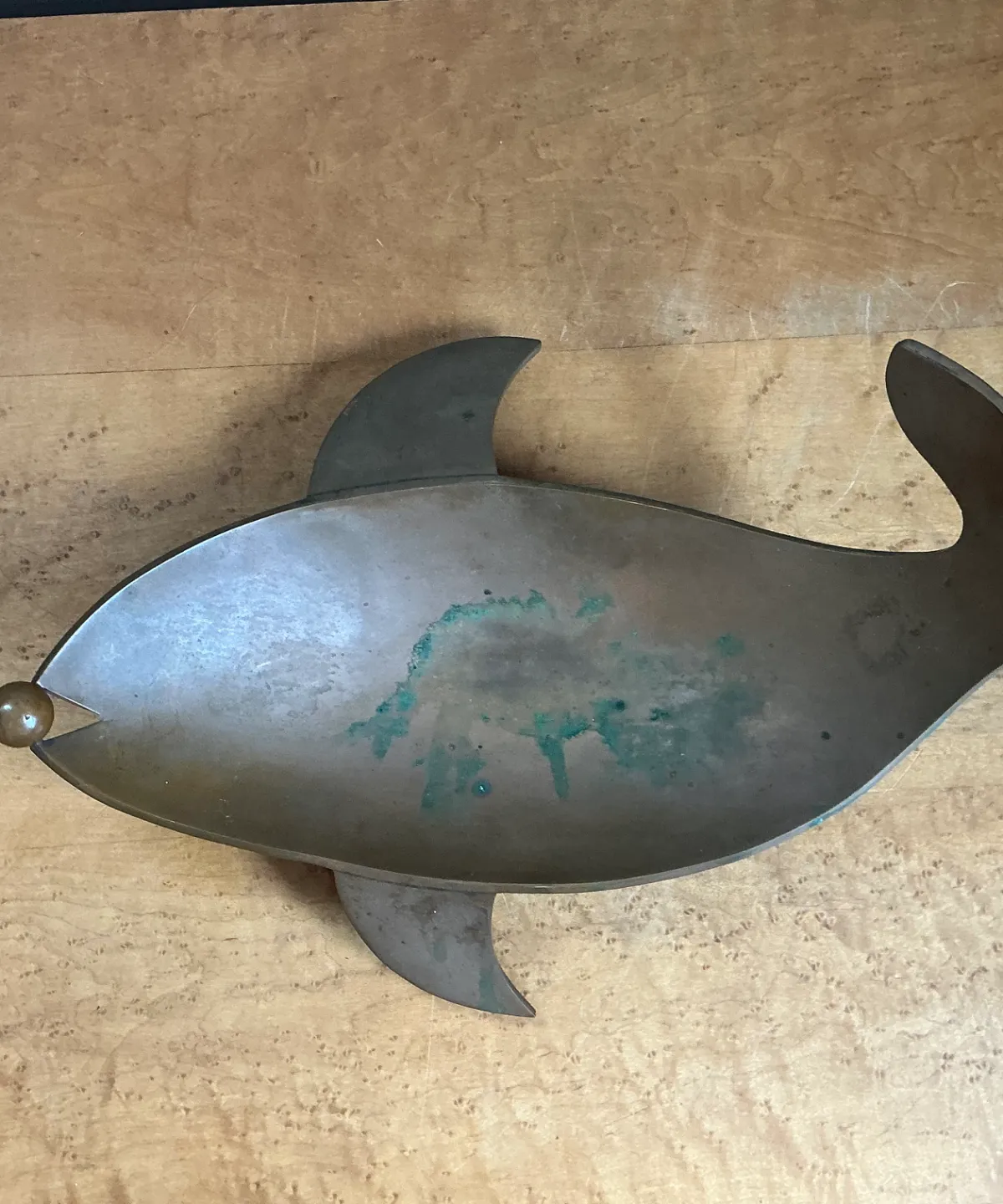 Vintage Sculptural Metal Whale Dish — additional photo 5