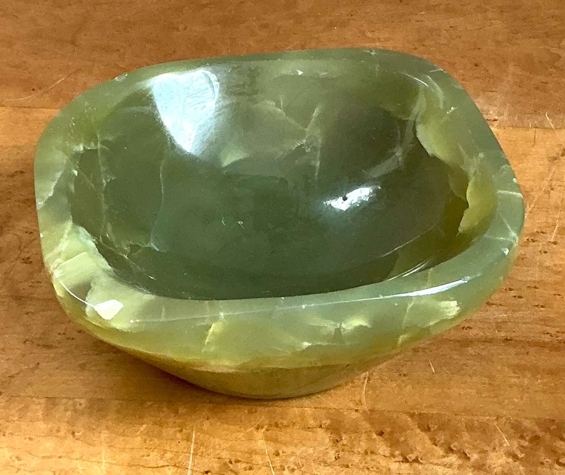 Vintage Green Onyx Bowl — additional photo 2