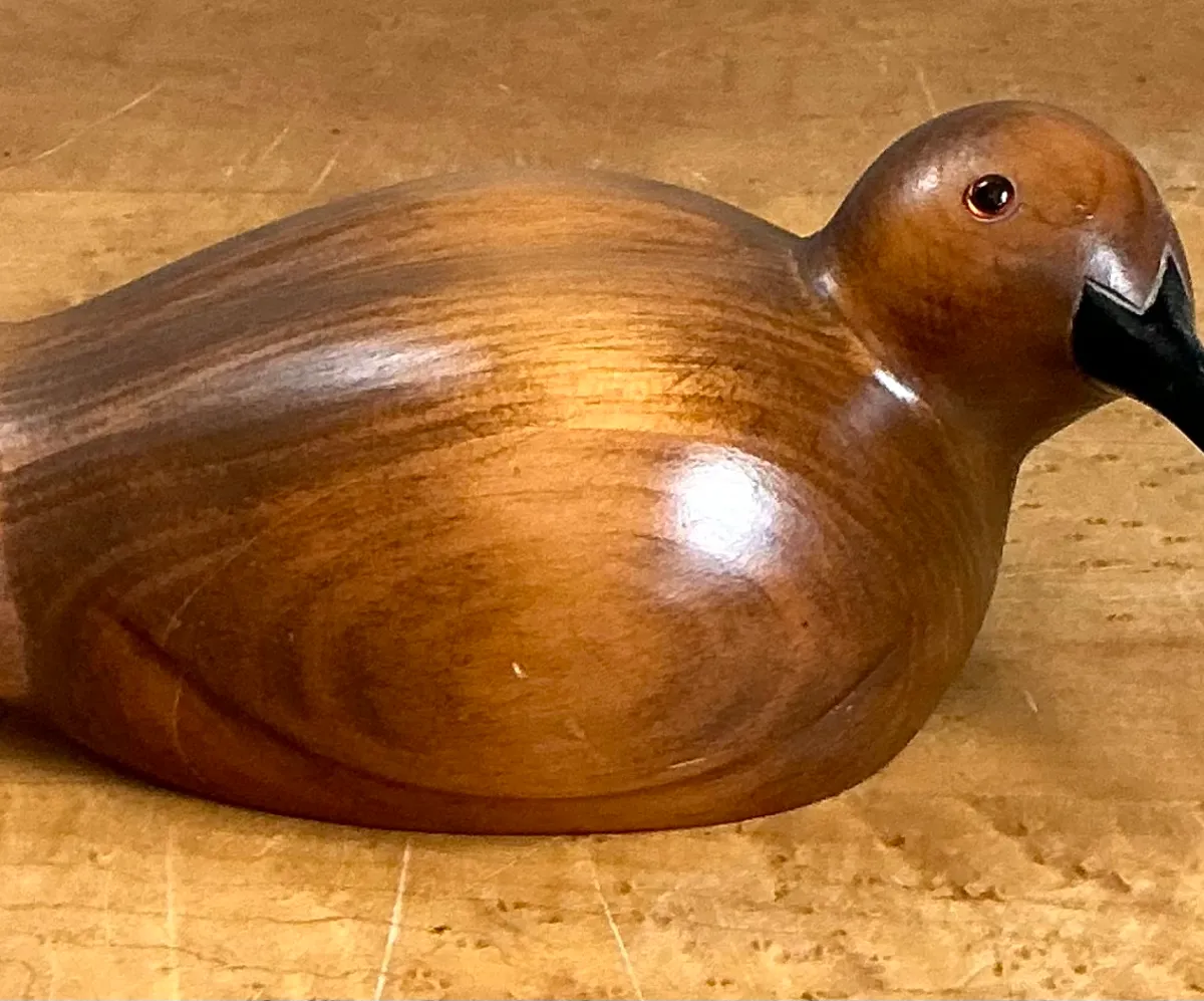 Vintage Carved Wood Bird Sculpture — additional photo 8