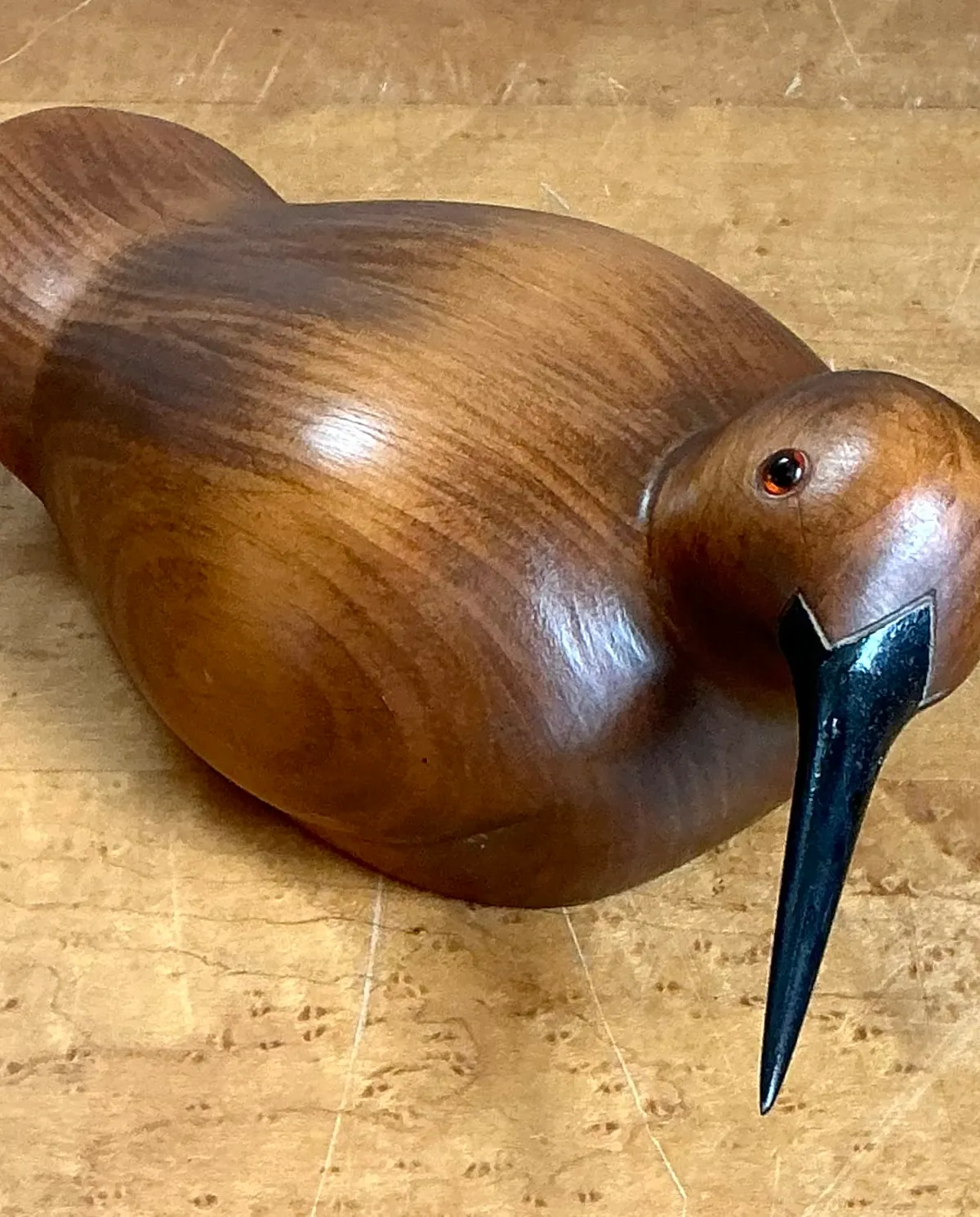Vintage Carved Wood Bird Sculpture — additional photo 7