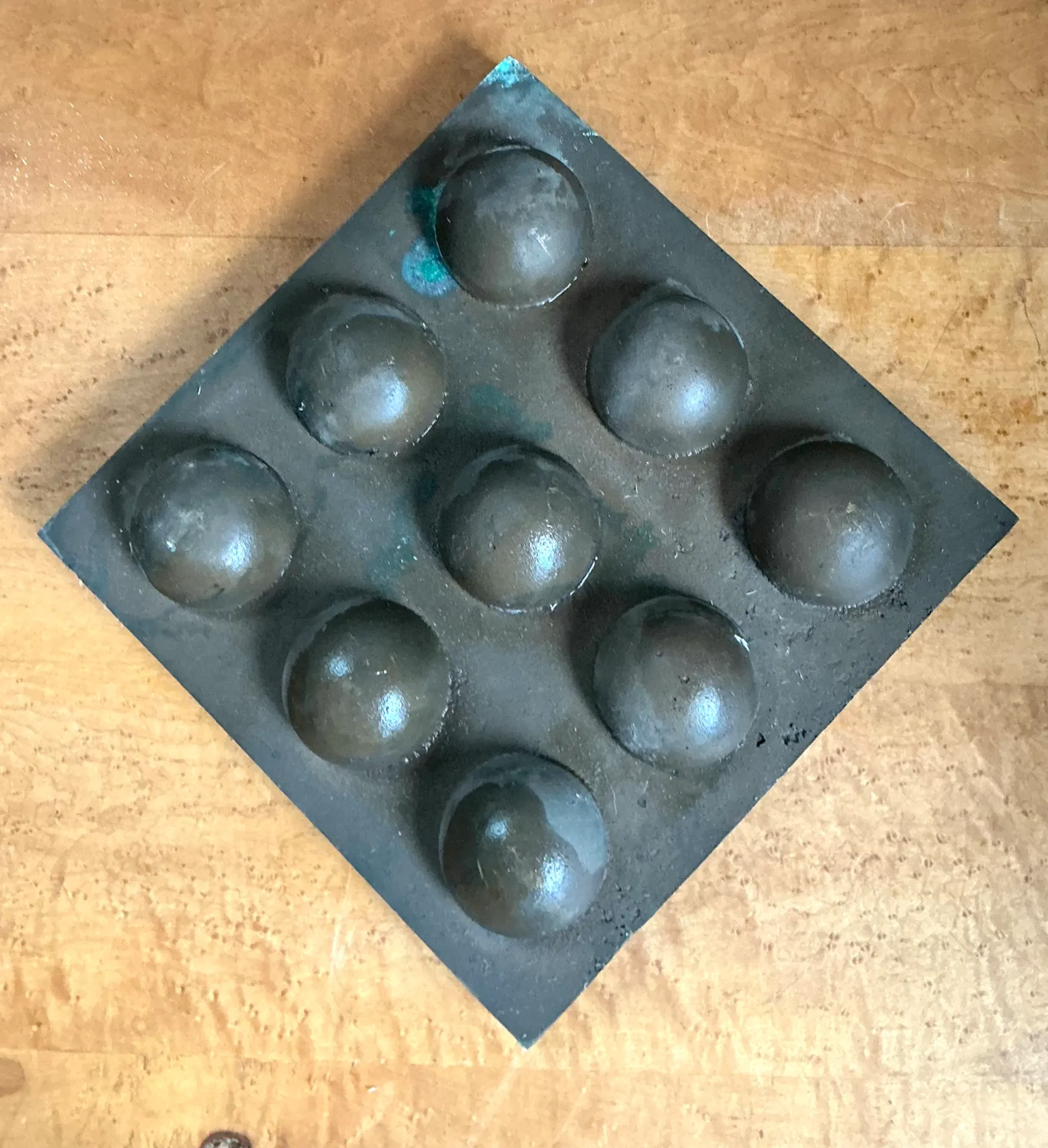 Vintage Abstract Geometric Lead Bubble Sculpture — additional photo 4
