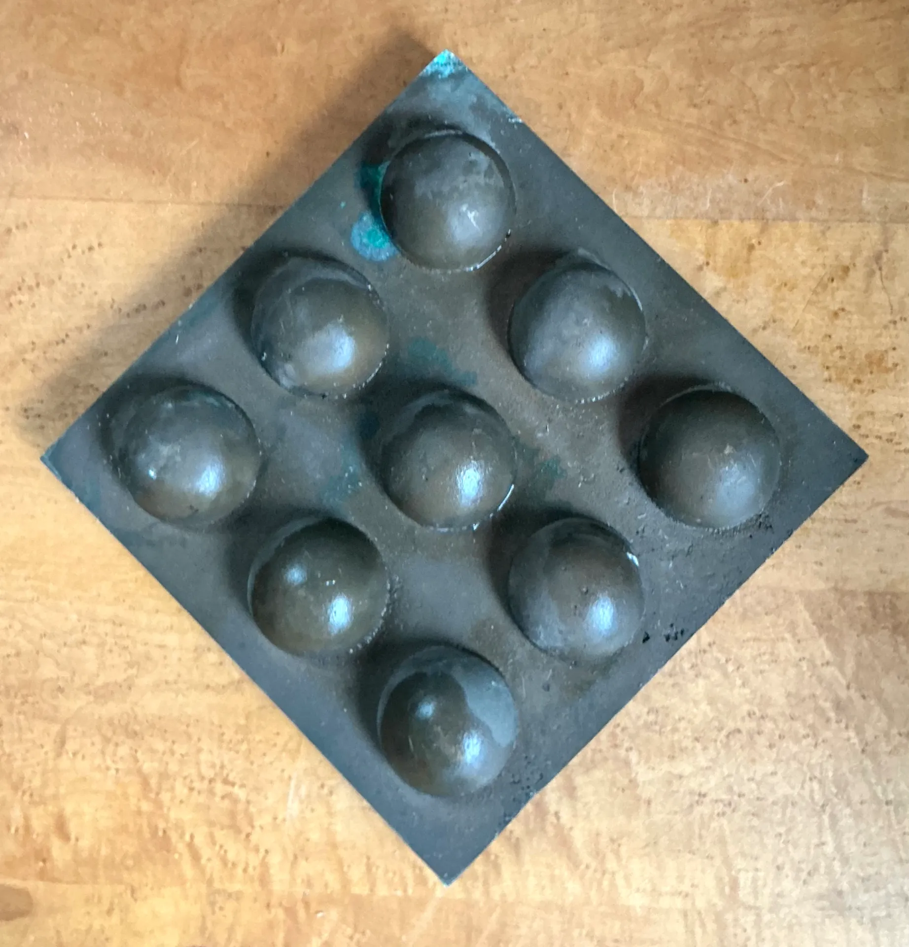 Vintage Abstract Geometric Lead Bubble Sculpture — additional photo 3