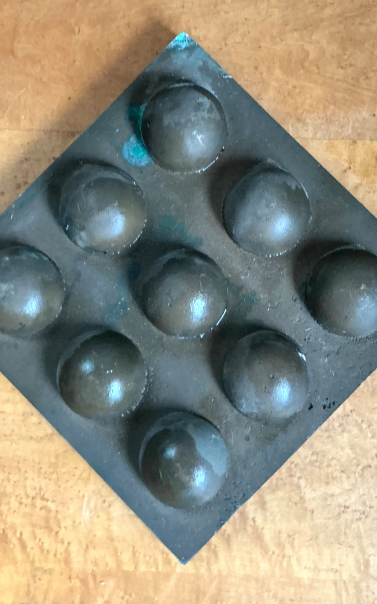 Vintage Abstract Geometric Lead Bubble Sculpture — additional photo 3