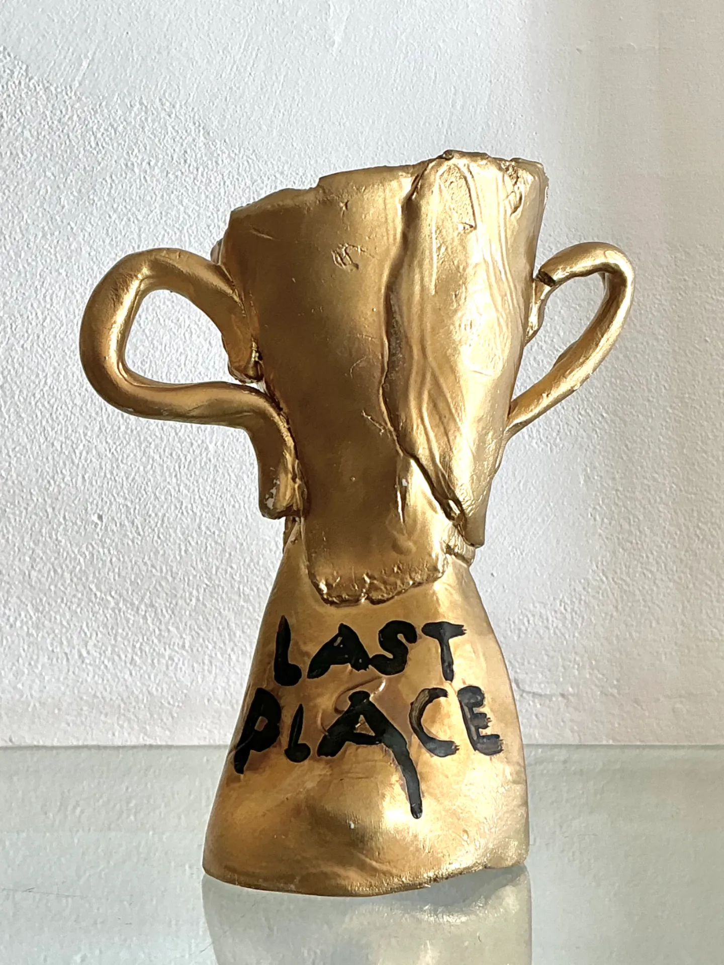 Vintage Ceramic Gold Plated Last Place Trophy — additional photo 4