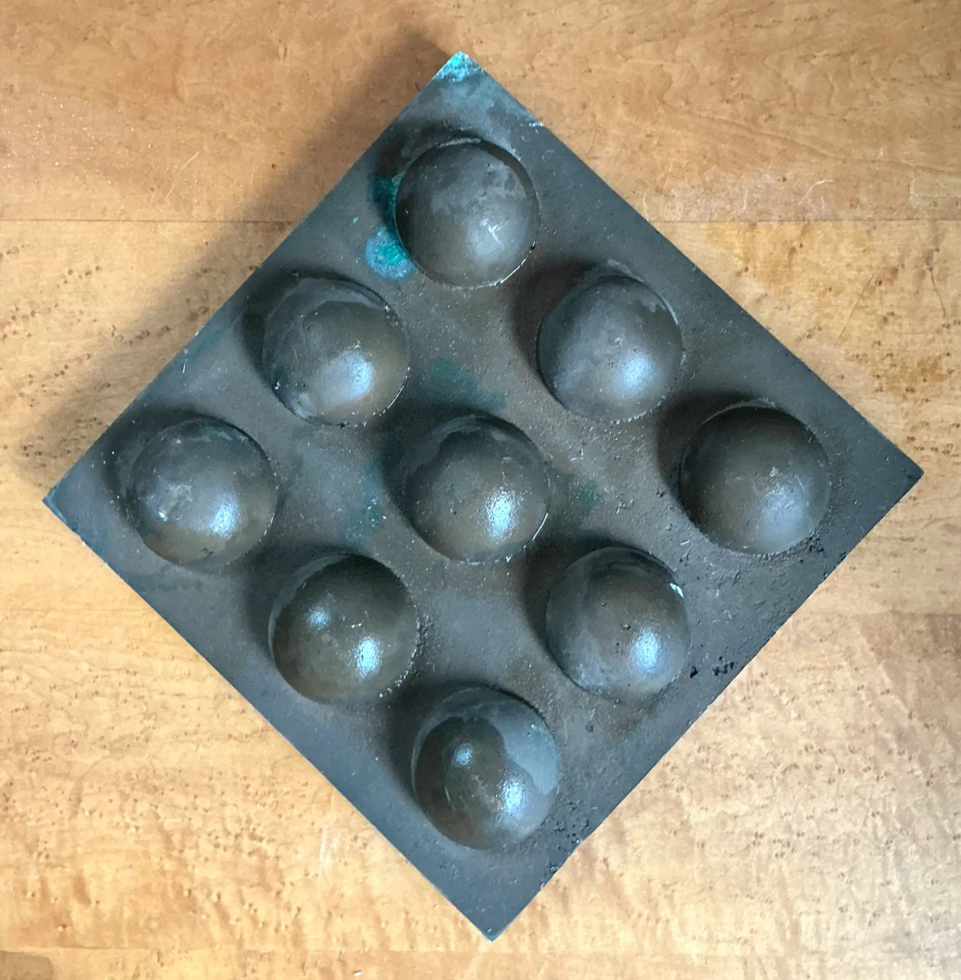 Vintage Abstract Geometric Lead Bubble Sculpture — additional photo 2