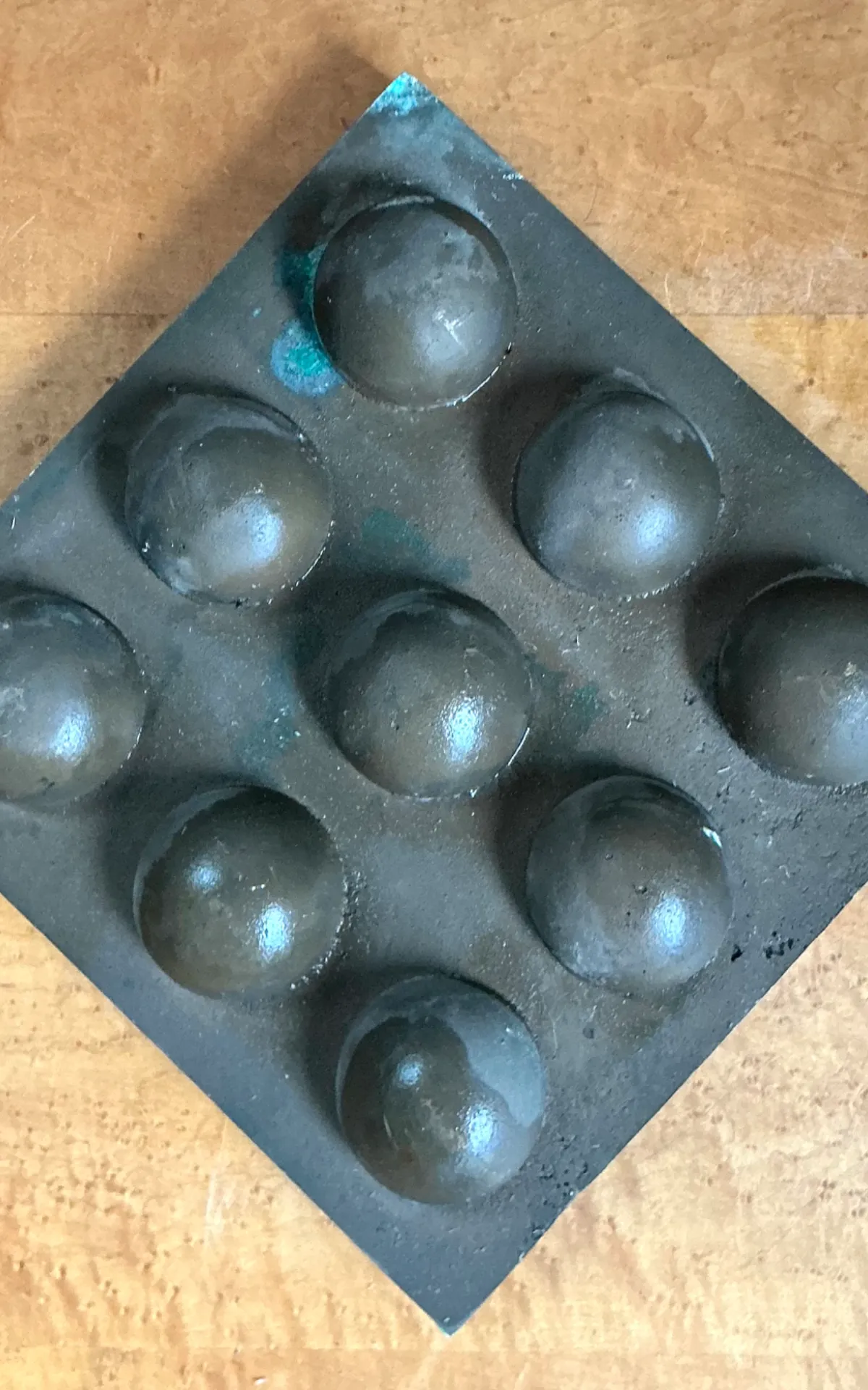 Vintage Abstract Geometric Lead Bubble Sculpture — additional photo 2