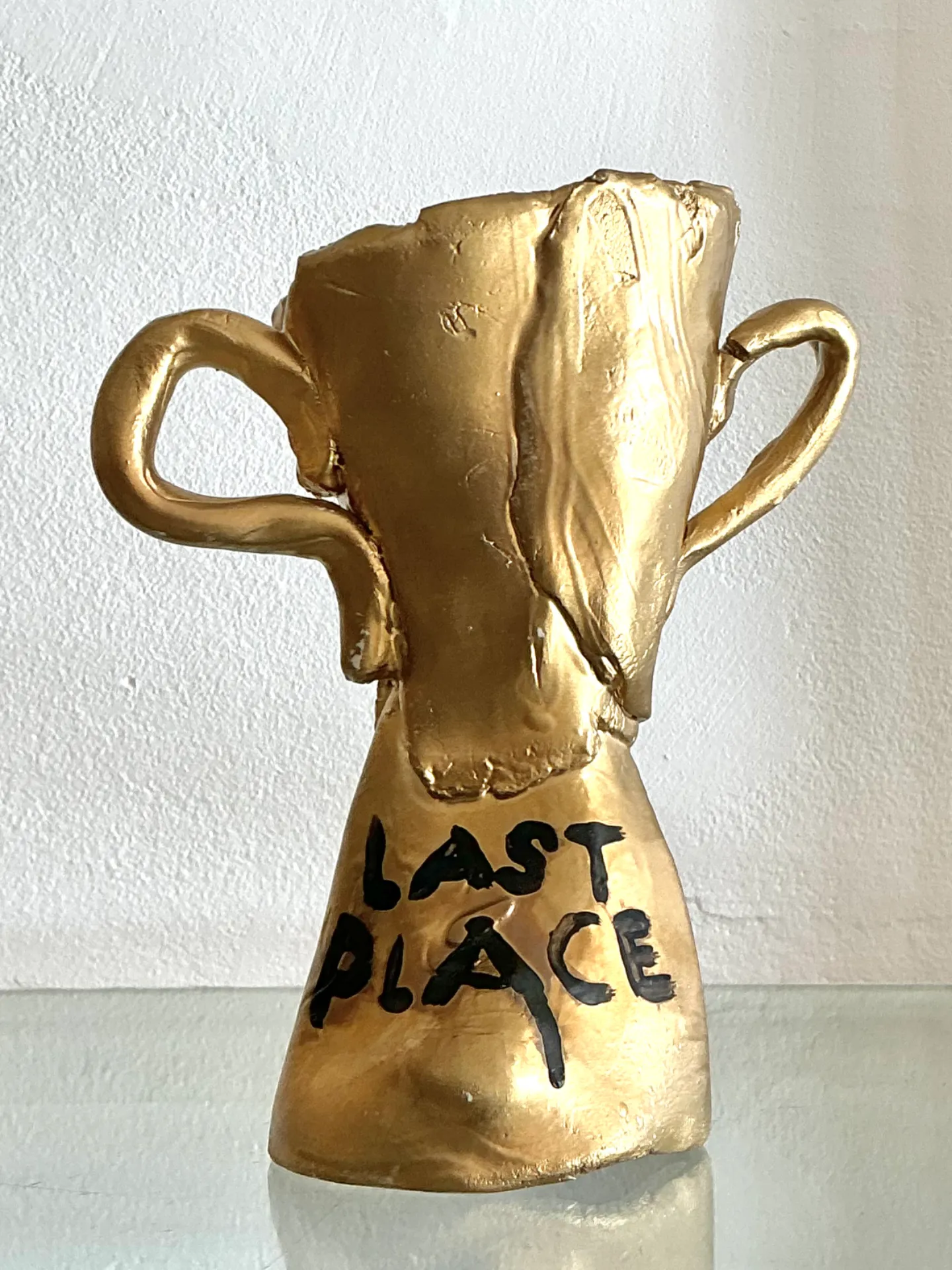 Vintage Ceramic Gold Plated Last Place Trophy — additional photo 7