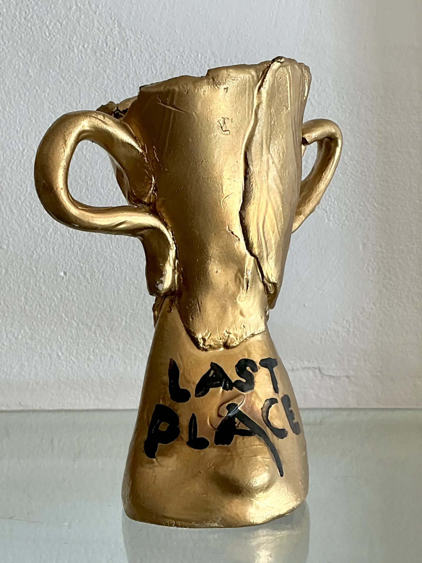 Vintage Ceramic Gold Plated Last Place Trophy — additional photo 6