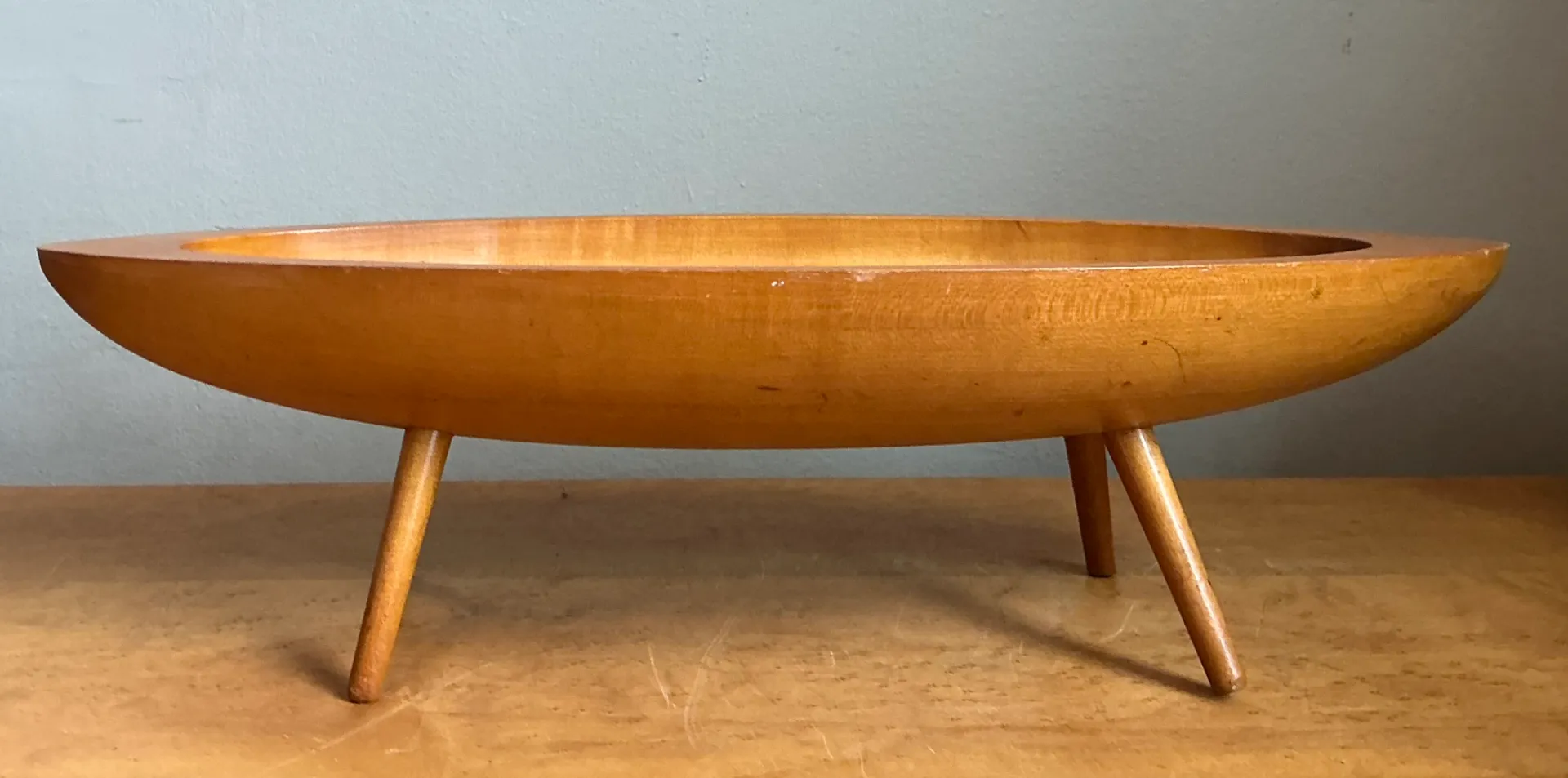 Vintage Mid-Century Modern Wood Bowl — additional photo 5