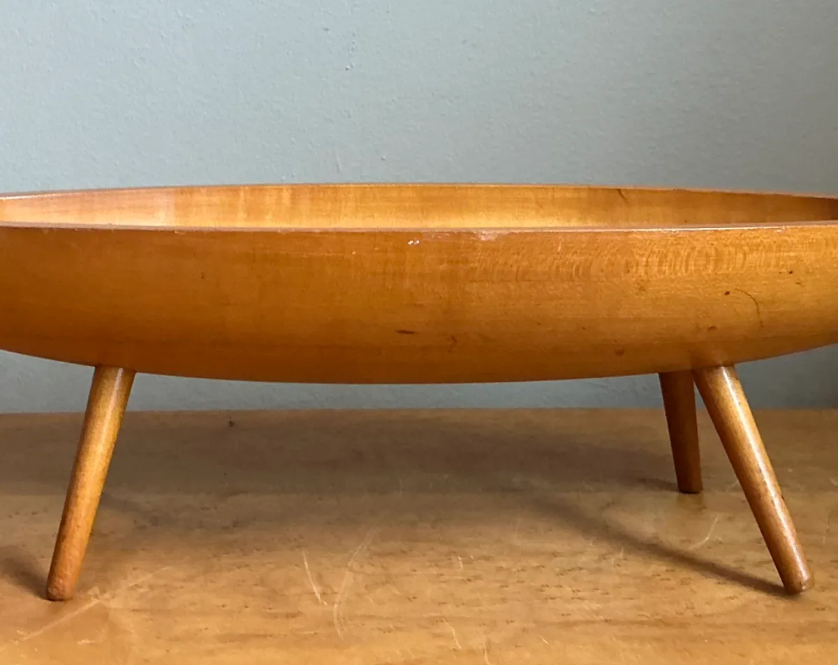 Vintage Mid-Century Modern Wood Bowl — additional photo 5