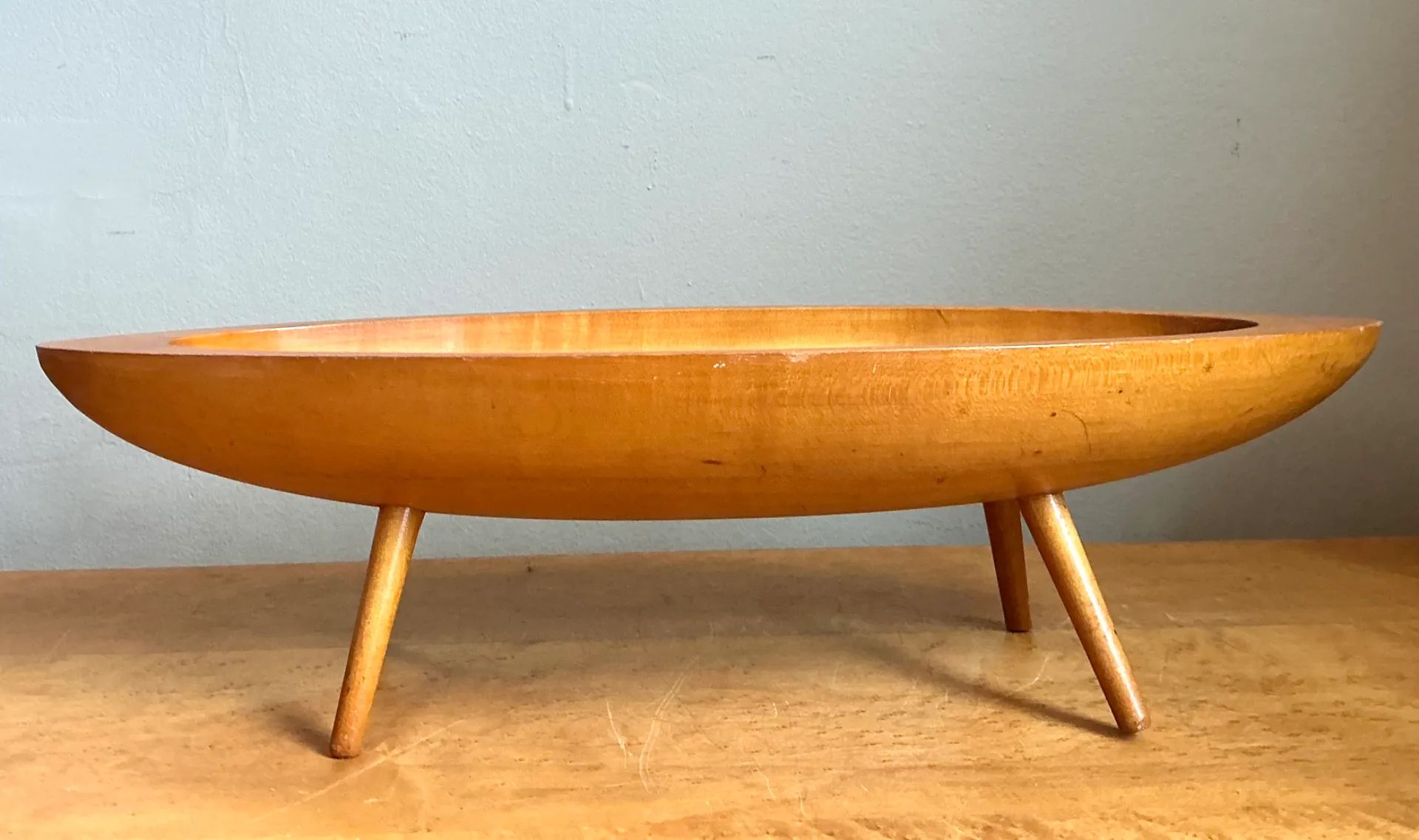 Vintage Mid-Century Modern Wood Bowl — additional photo 3