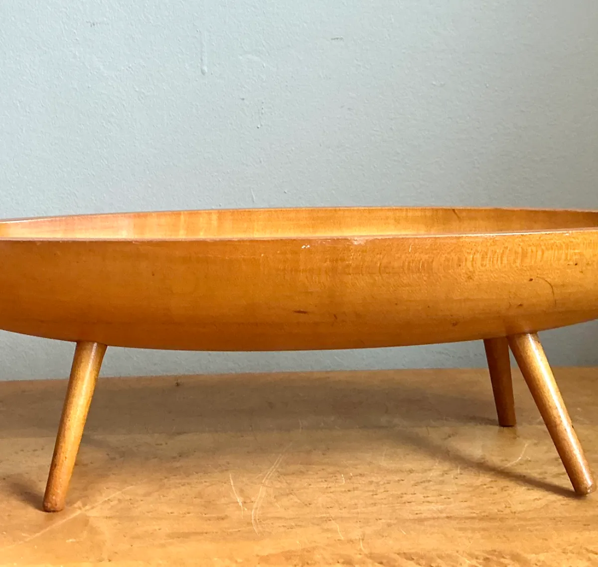 Vintage Mid-Century Modern Wood Bowl — additional photo 3