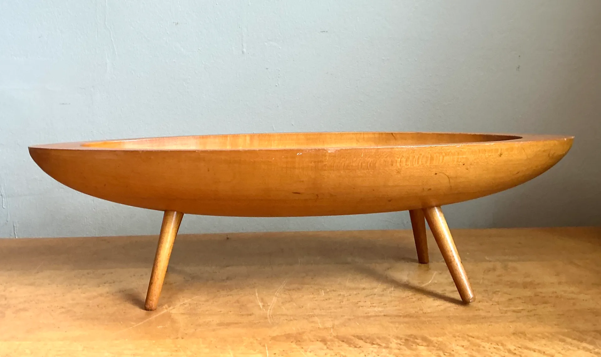 Vintage Mid-Century Modern Wood Bowl — additional photo 1