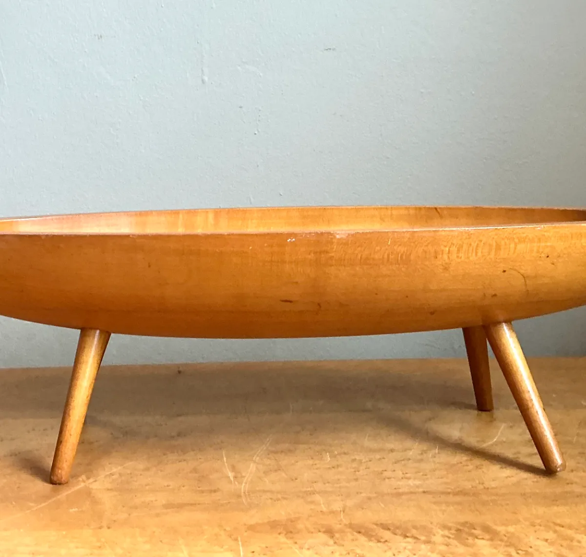 Vintage Mid-Century Modern Wood Bowl