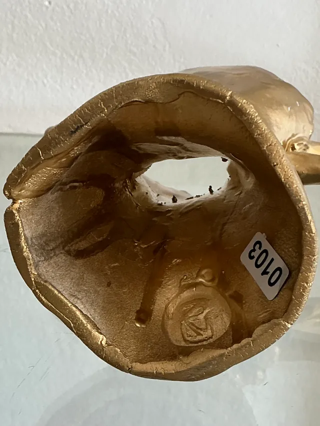 Vintage Ceramic Gold Plated Last Place Trophy — additional photo 8