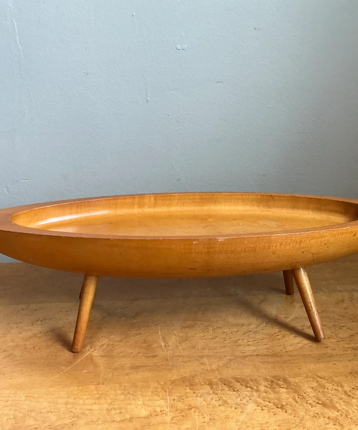 Vintage Mid-Century Modern Wood Bowl — additional photo 7