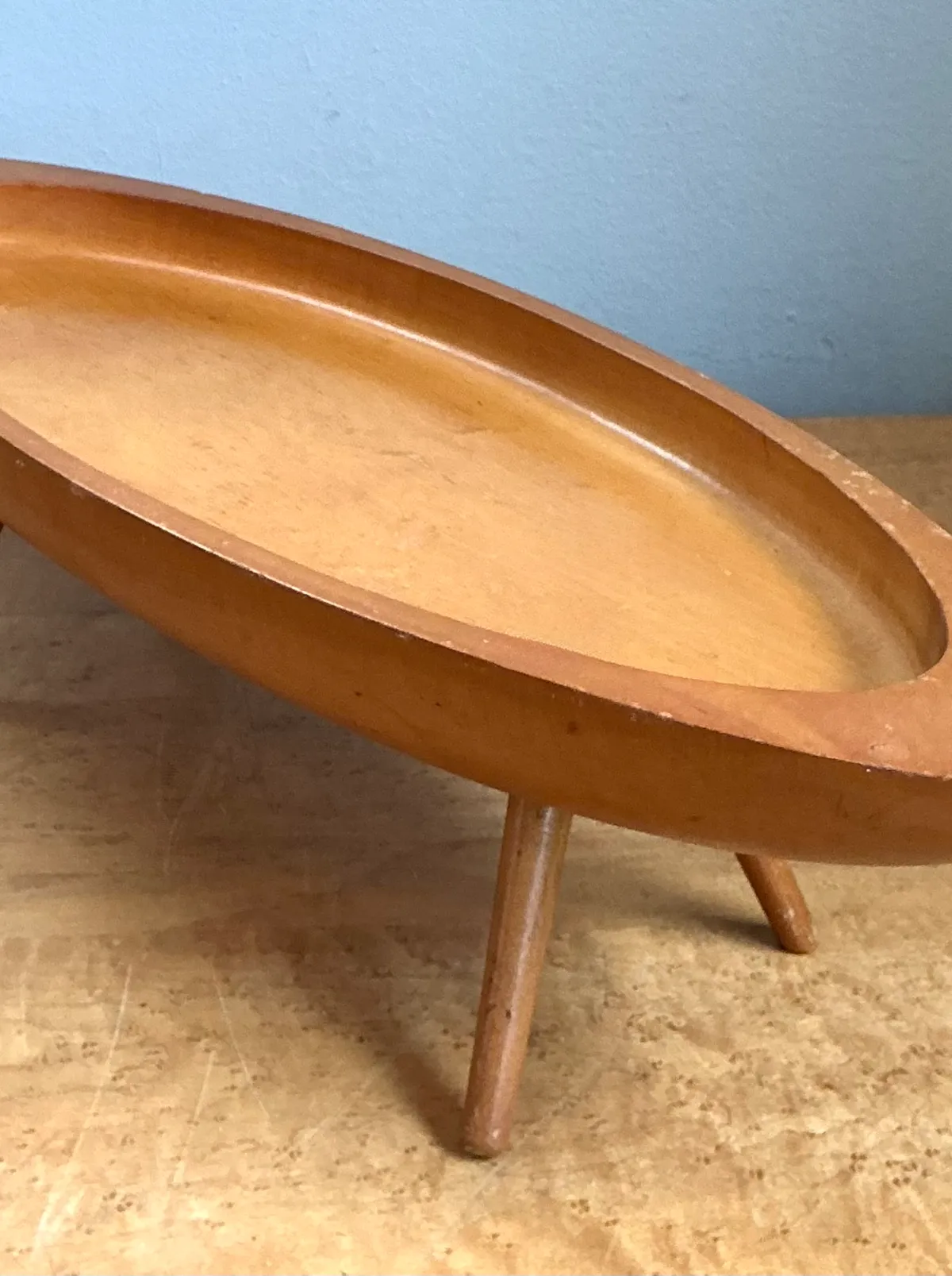 Vintage Mid-Century Modern Wood Bowl — additional photo 4