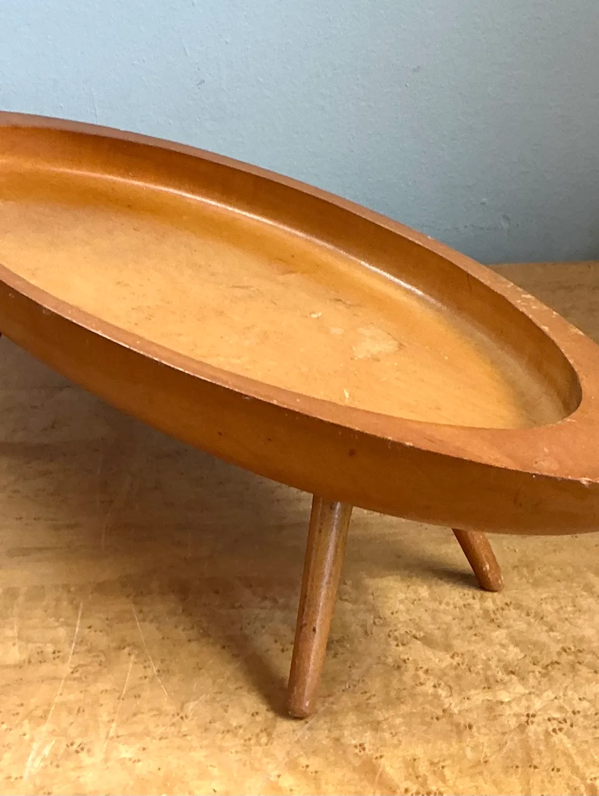 Vintage Mid-Century Modern Wood Bowl — additional photo 2
