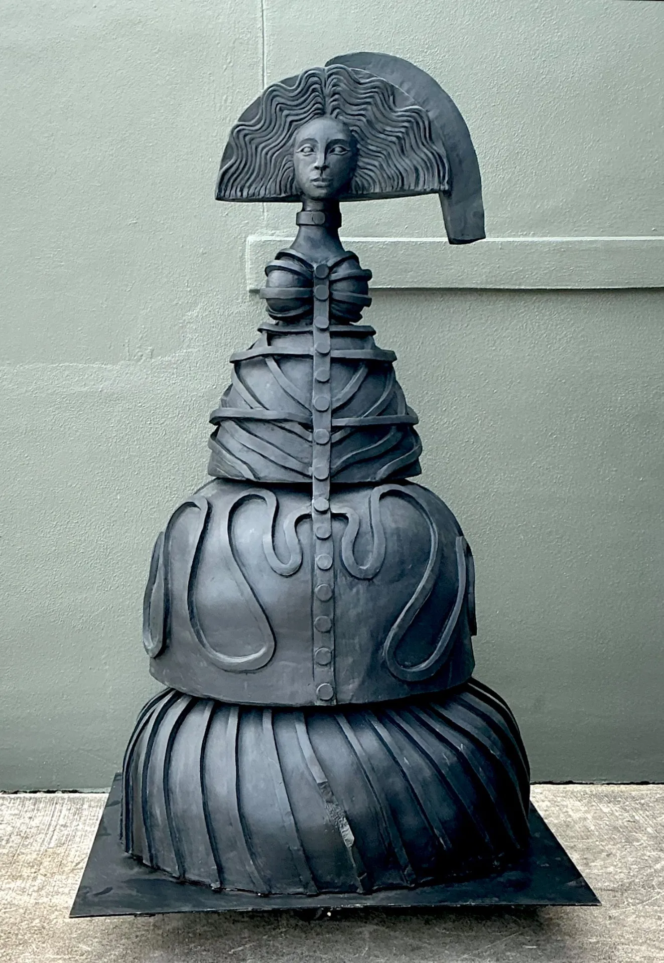 Vintage Terracotta Sculpture Of Woman — additional photo 1
