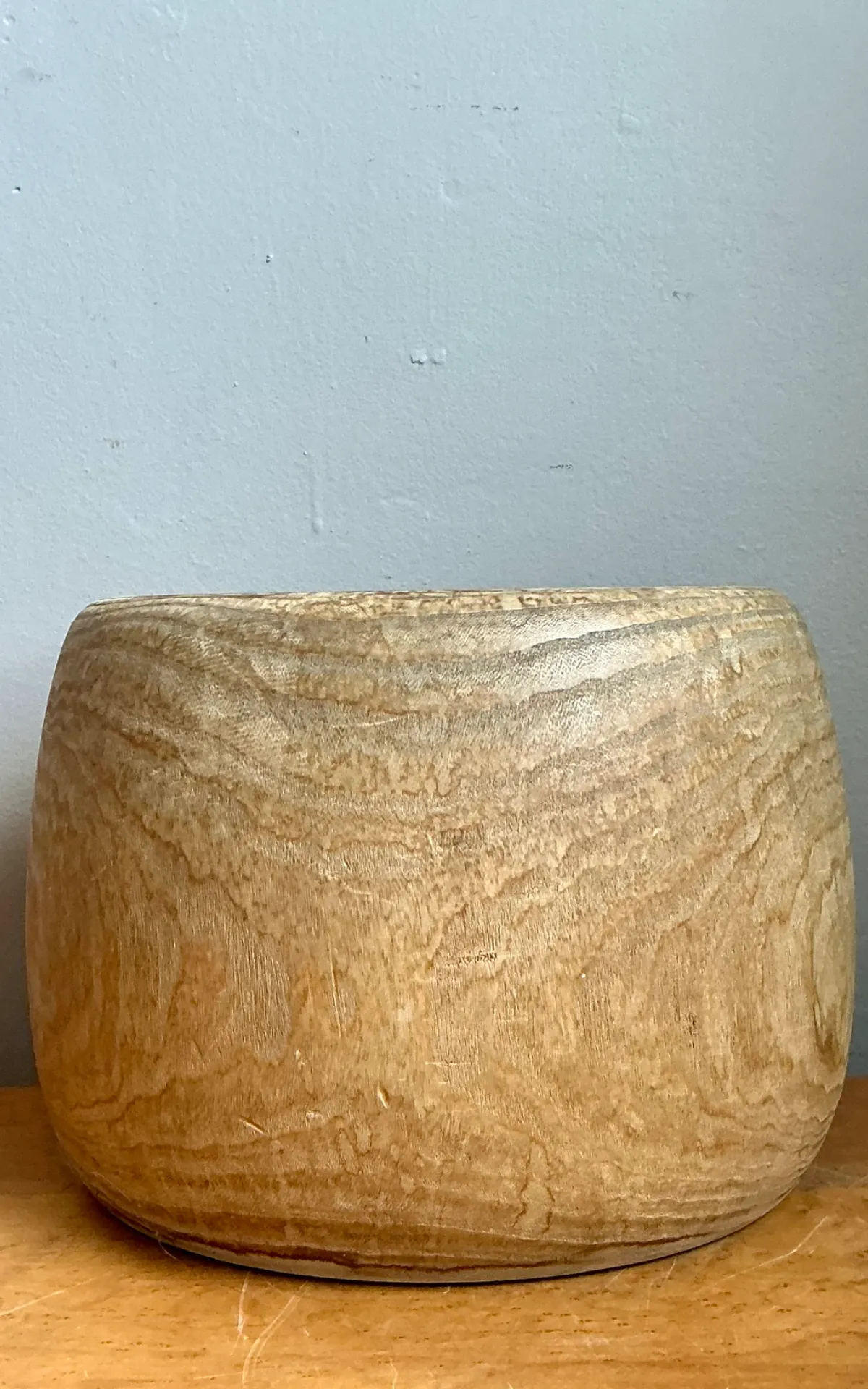 Vintage Wood Vessel Planter With Copper Insert — additional photo 7