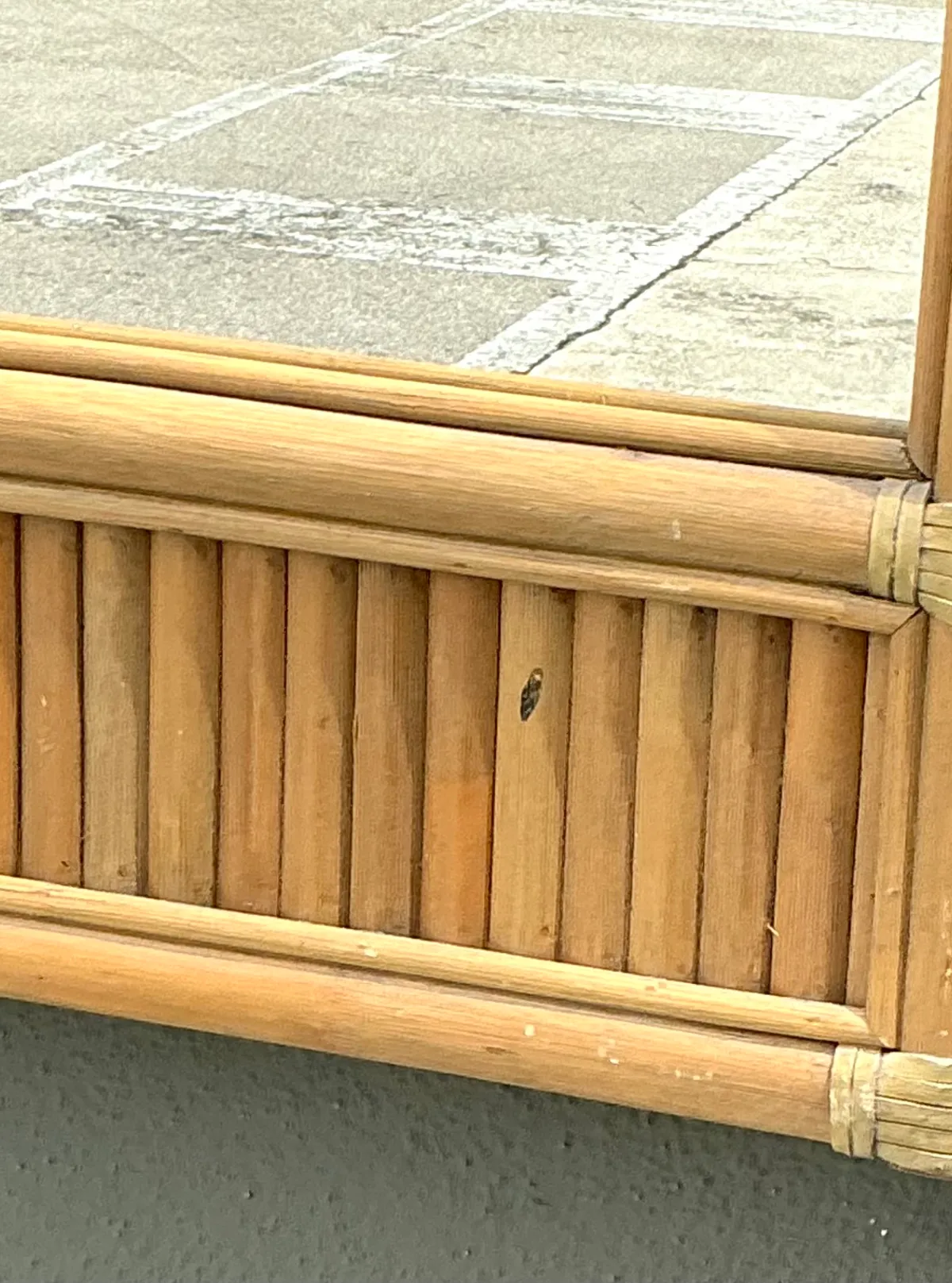 Vintage Boho Arched Rattan Mirror — additional photo 4