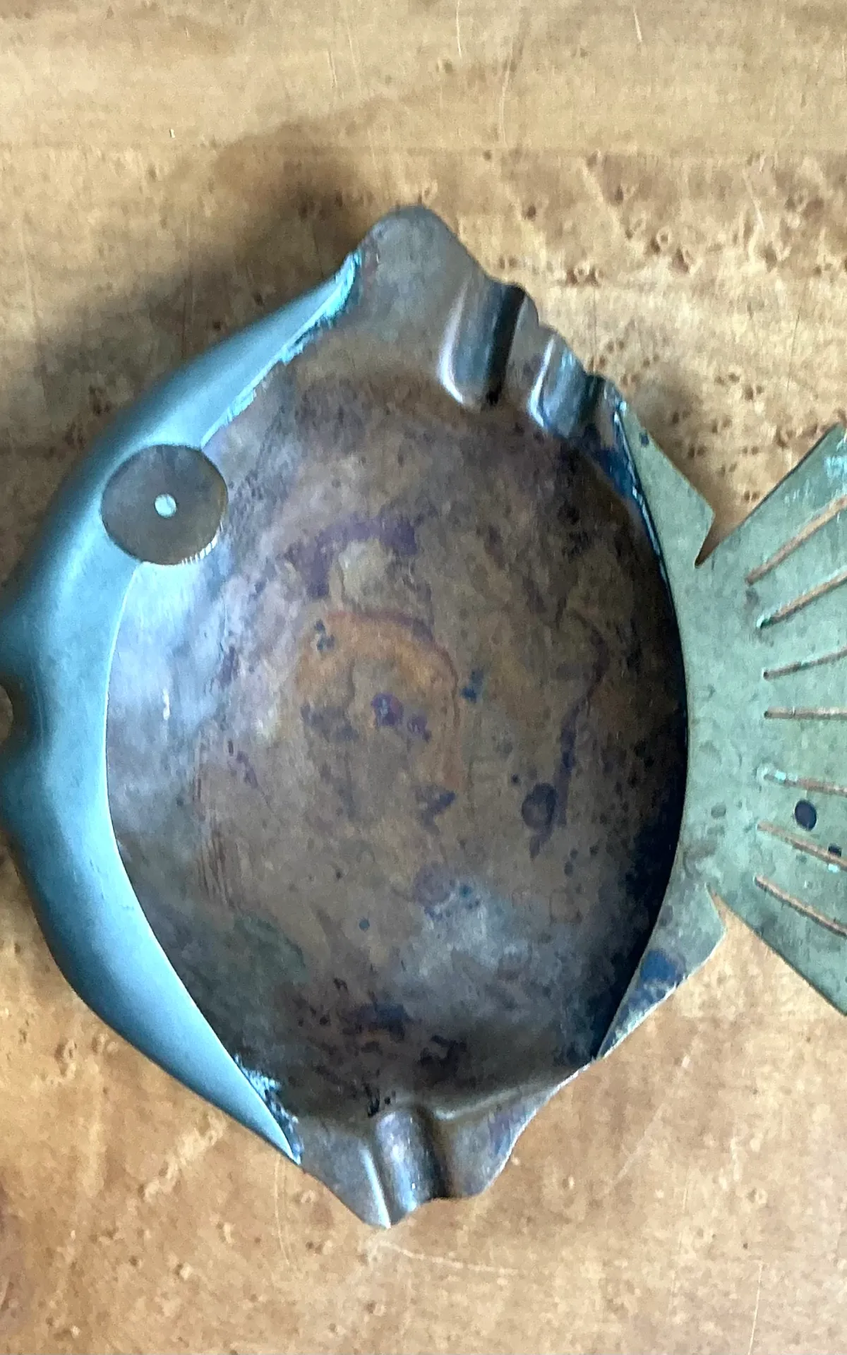 Vintage Mixed Metal Fish Ashtray — additional photo 3