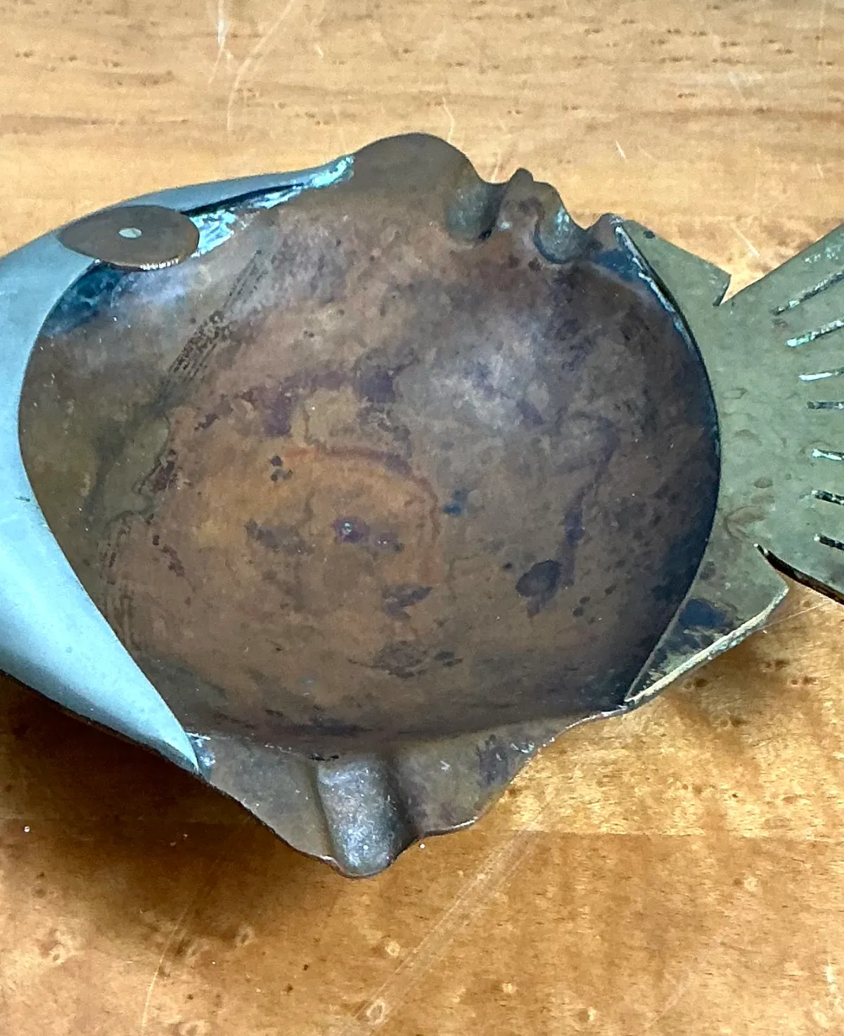 Vintage Mixed Metal Fish Ashtray — additional photo 4