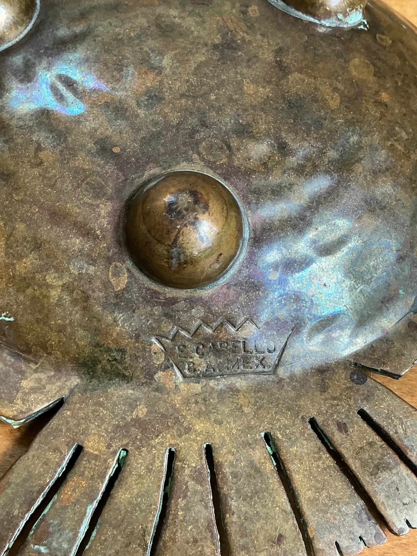 Vintage Mixed Metal Fish Ashtray — additional photo 8