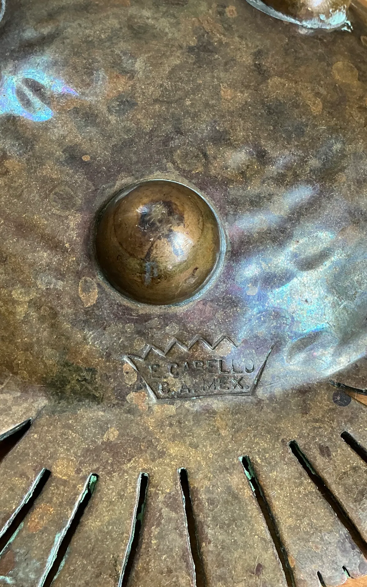 Vintage Mixed Metal Fish Ashtray — additional photo 8