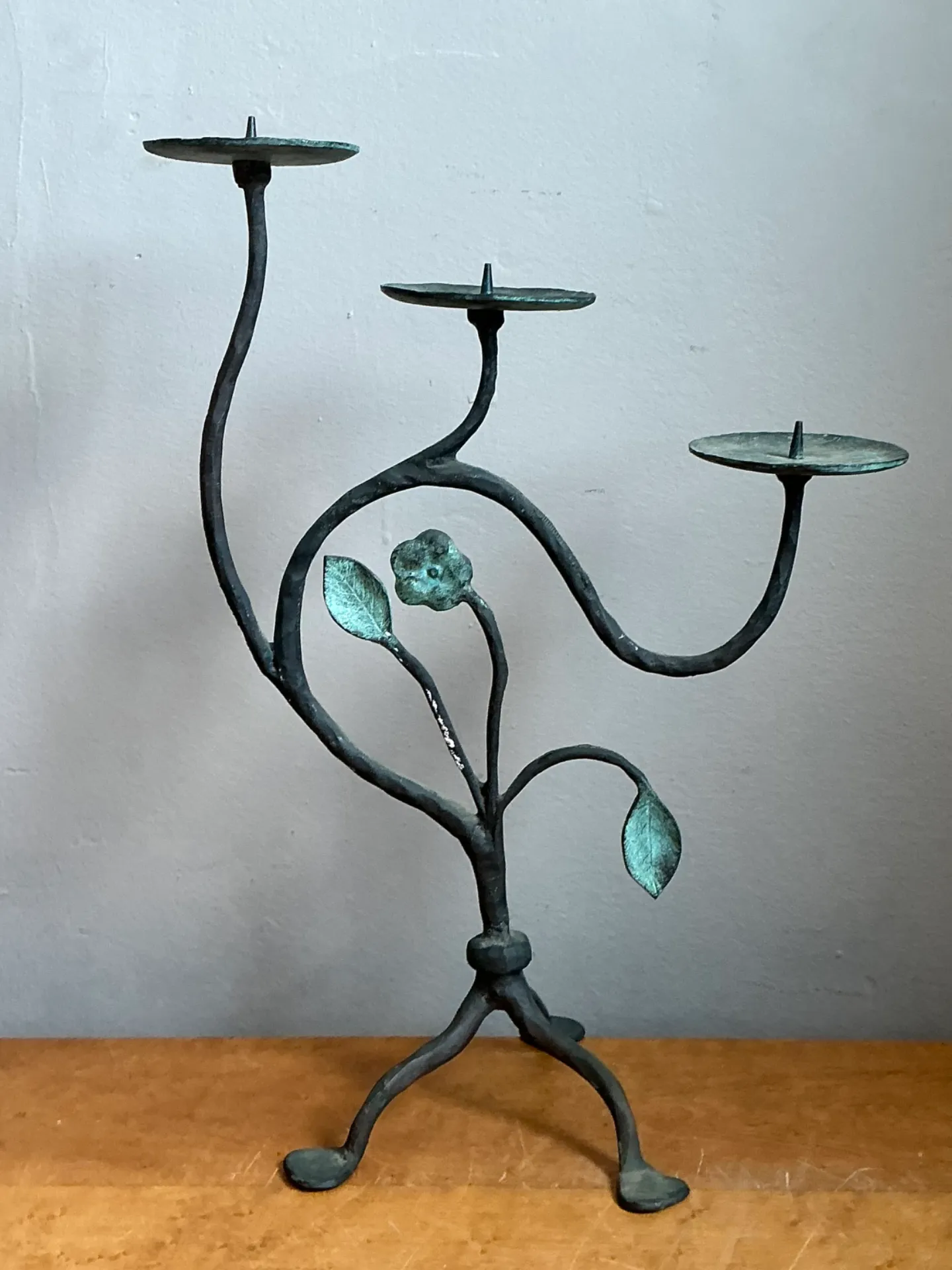 Vintage Floral Metal Candle Holder — additional photo 8