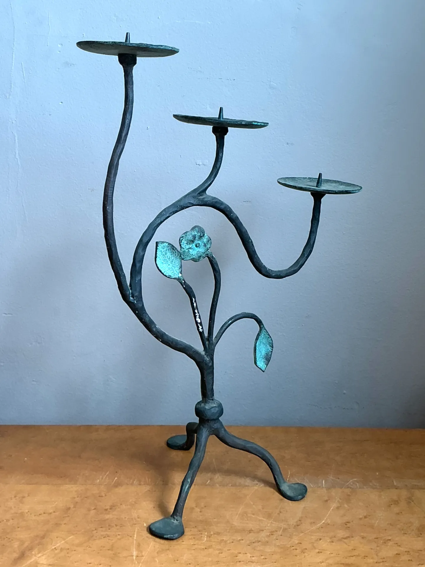 Vintage Floral Metal Candle Holder — additional photo 7