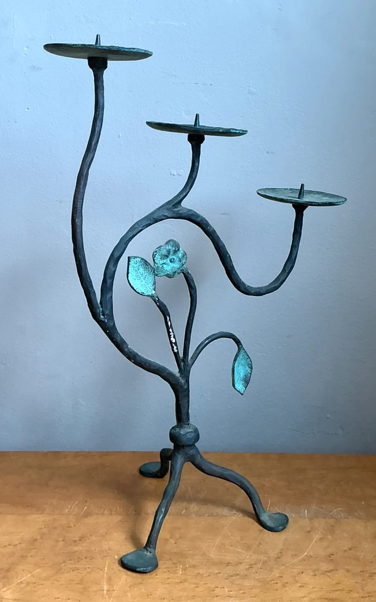 Vintage Floral Metal Candle Holder — additional photo 7