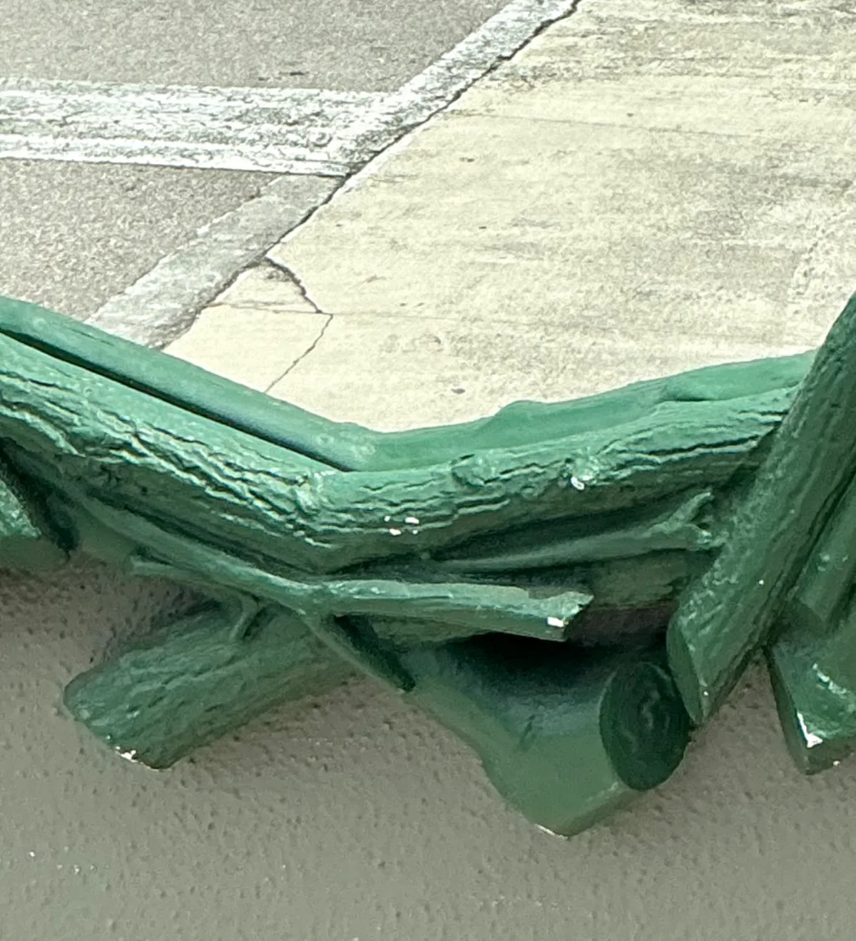 Vintage Green Painted Twig Mirror — additional photo 2