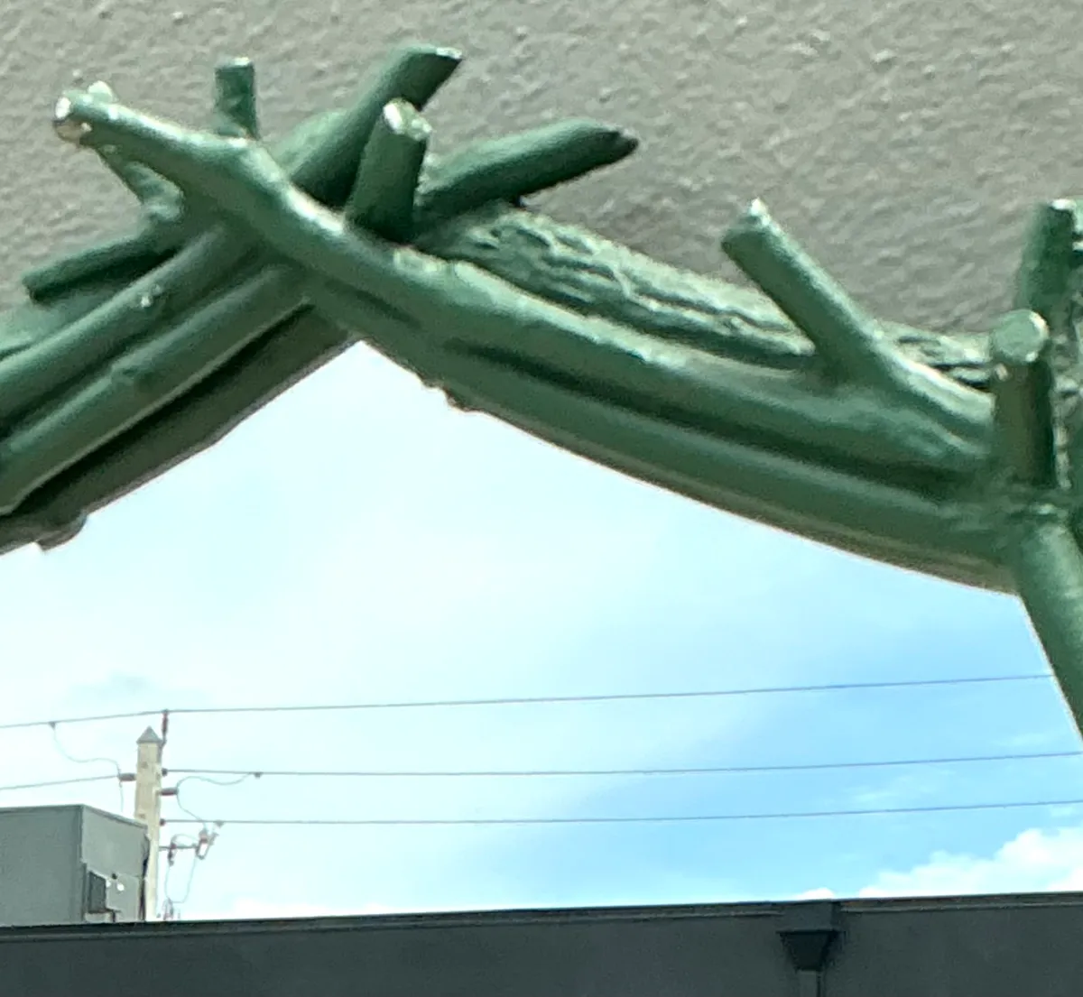 Vintage Green Painted Twig Mirror — additional photo 6