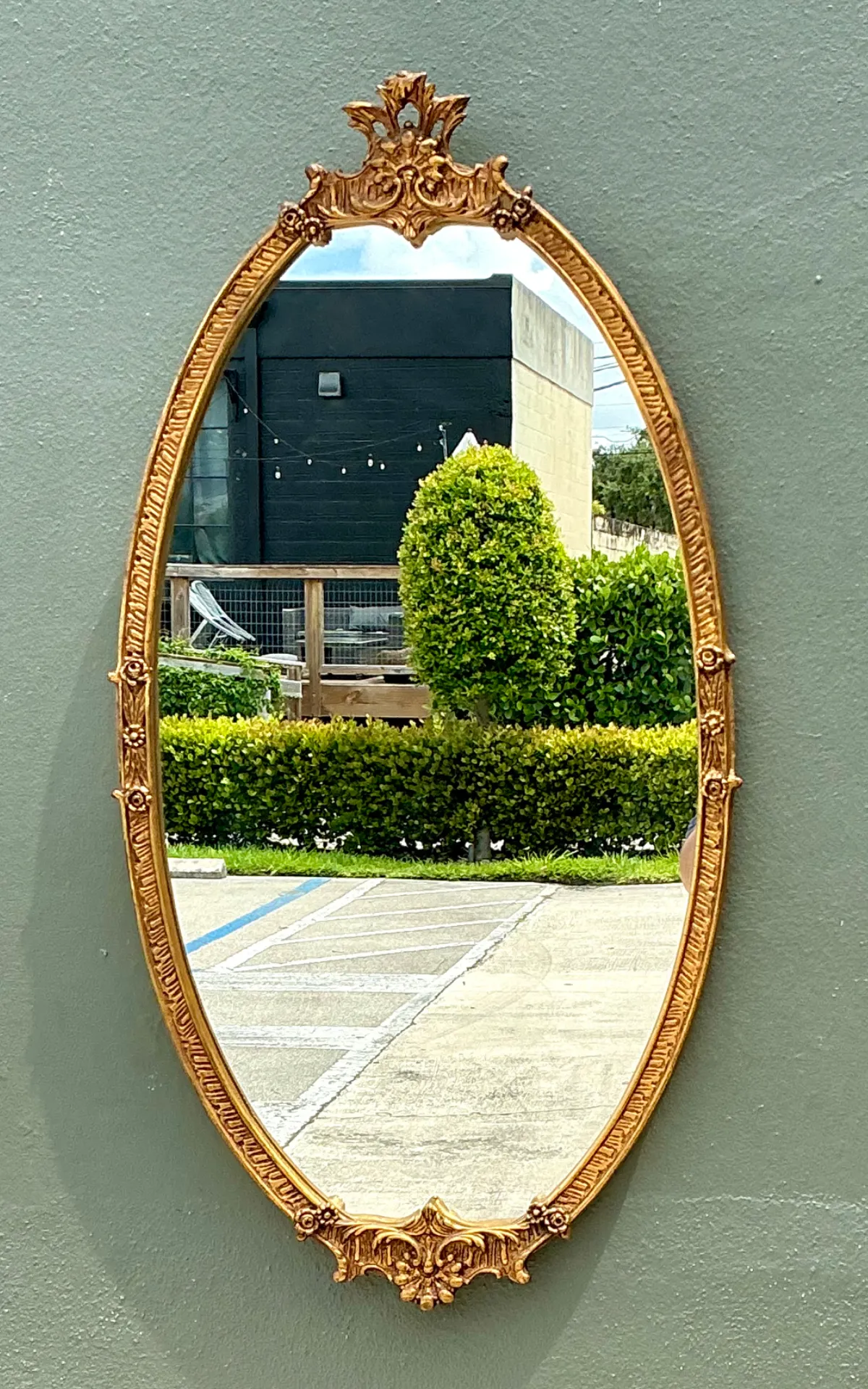 Vintage Rococo Style Gold Frame Mirror — additional photo 7