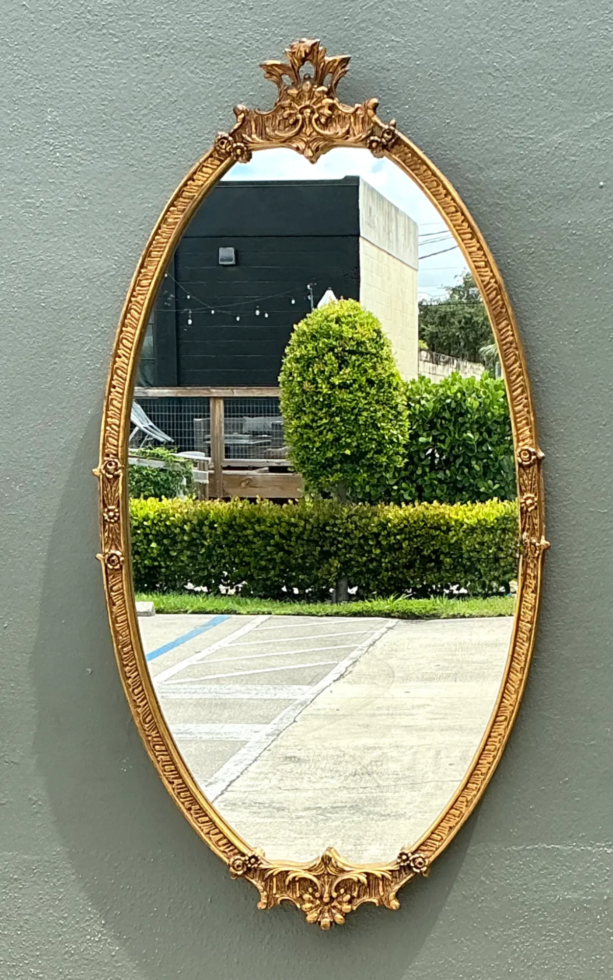 Vintage Rococo Style Gold Frame Mirror