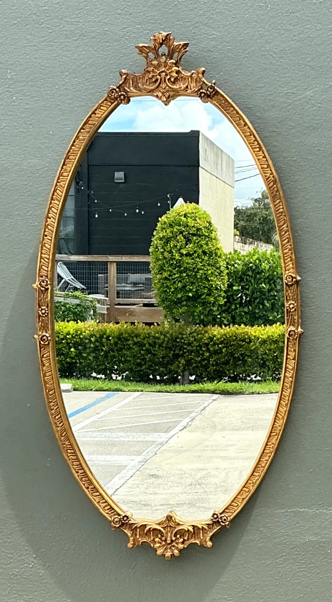 Vintage Rococo Style Gold Frame Mirror — additional photo 5