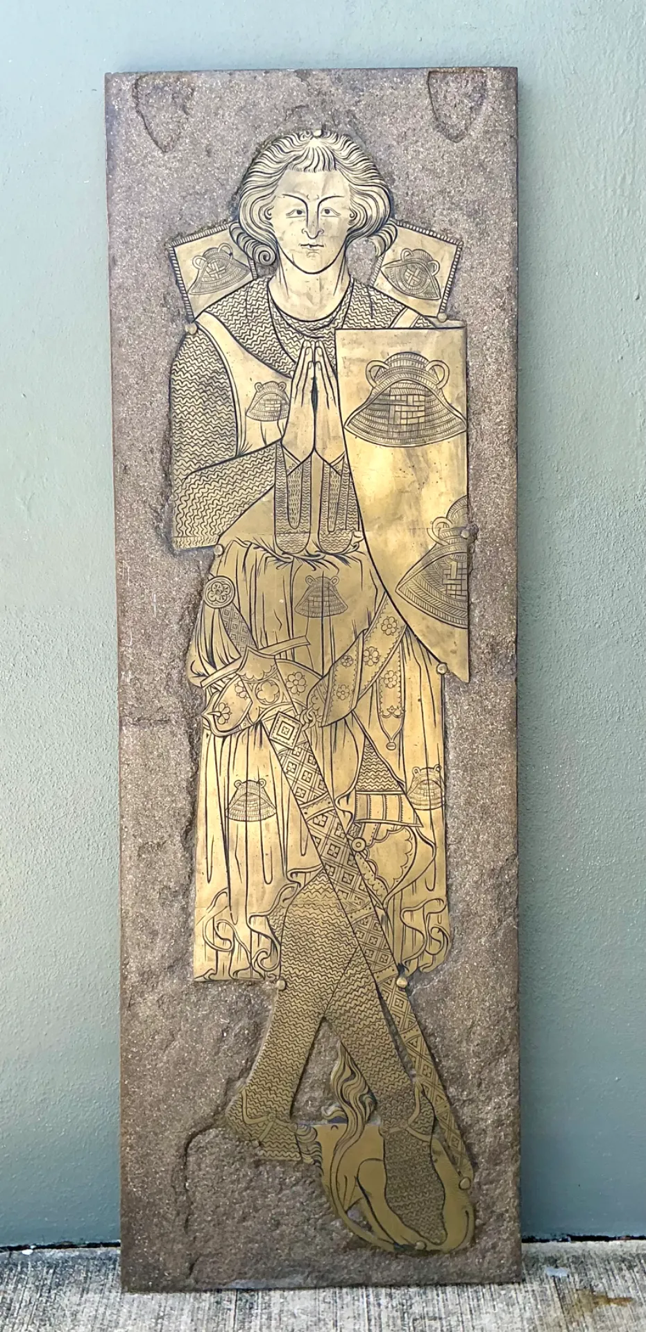 Vintage Monumental Knight Brass Rubbing — additional photo 8