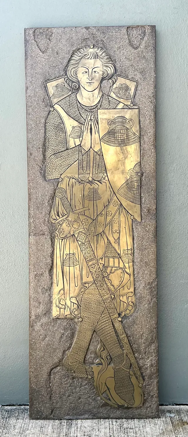 Vintage Monumental Knight Brass Rubbing — additional photo 3