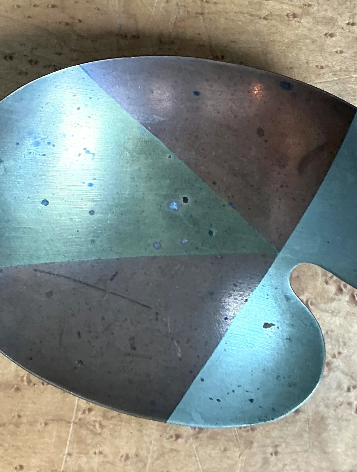 Vintage Abstract Metal Palette Tray — additional photo 8