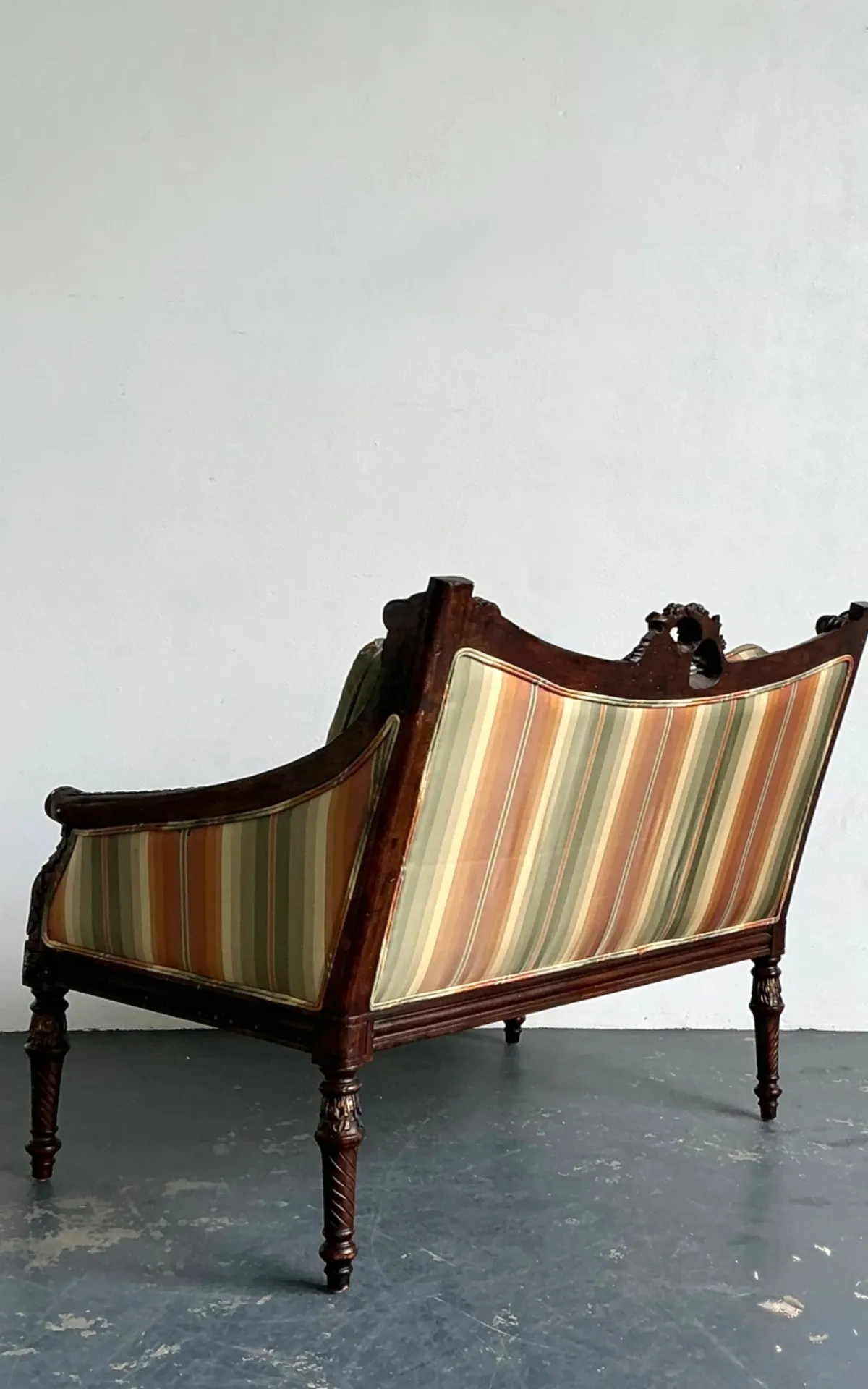 Vintage Louis XVI Carved Canape Settee
