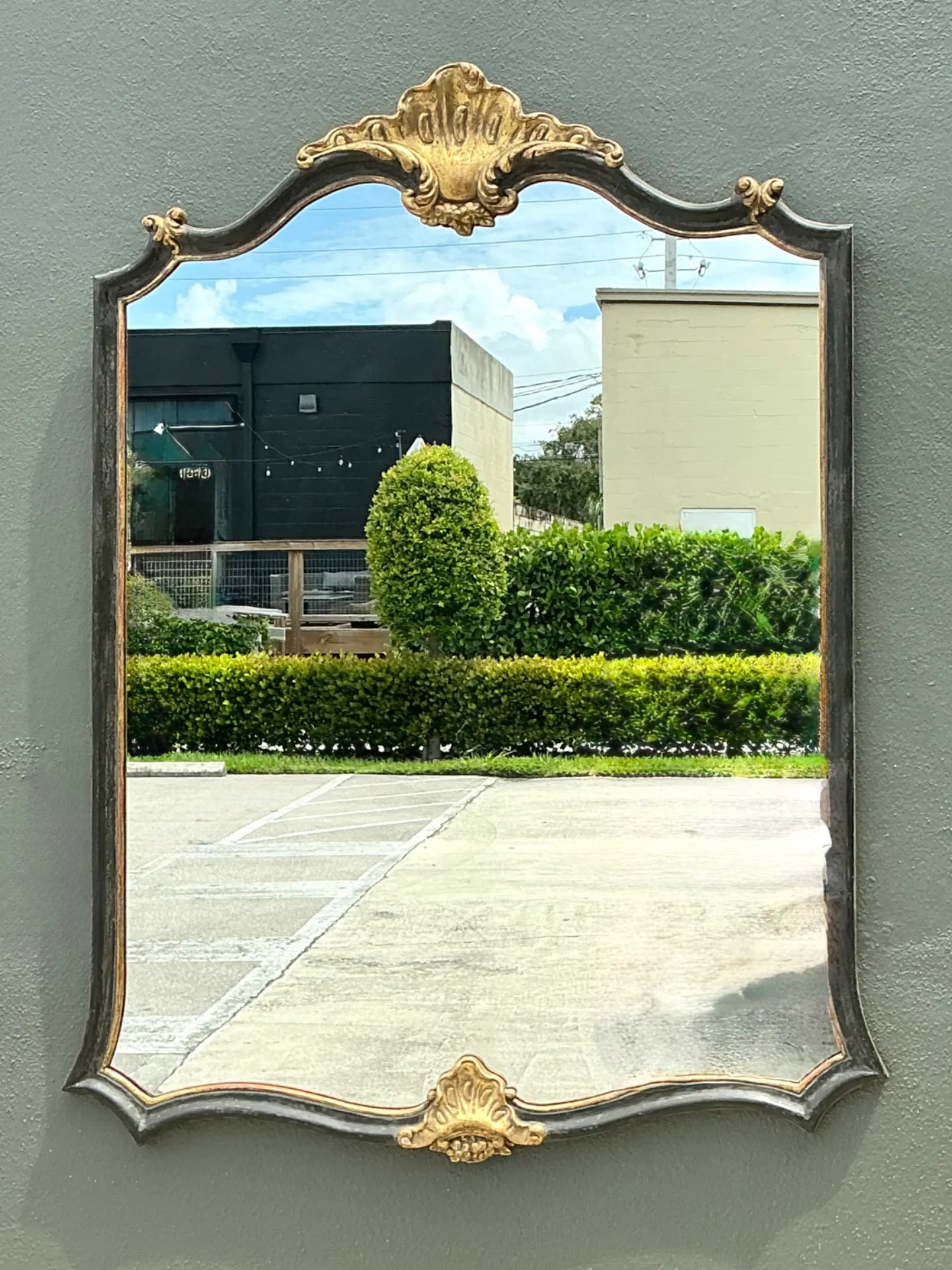 Vintage Ornate Carved Wood Mirror — additional photo 2