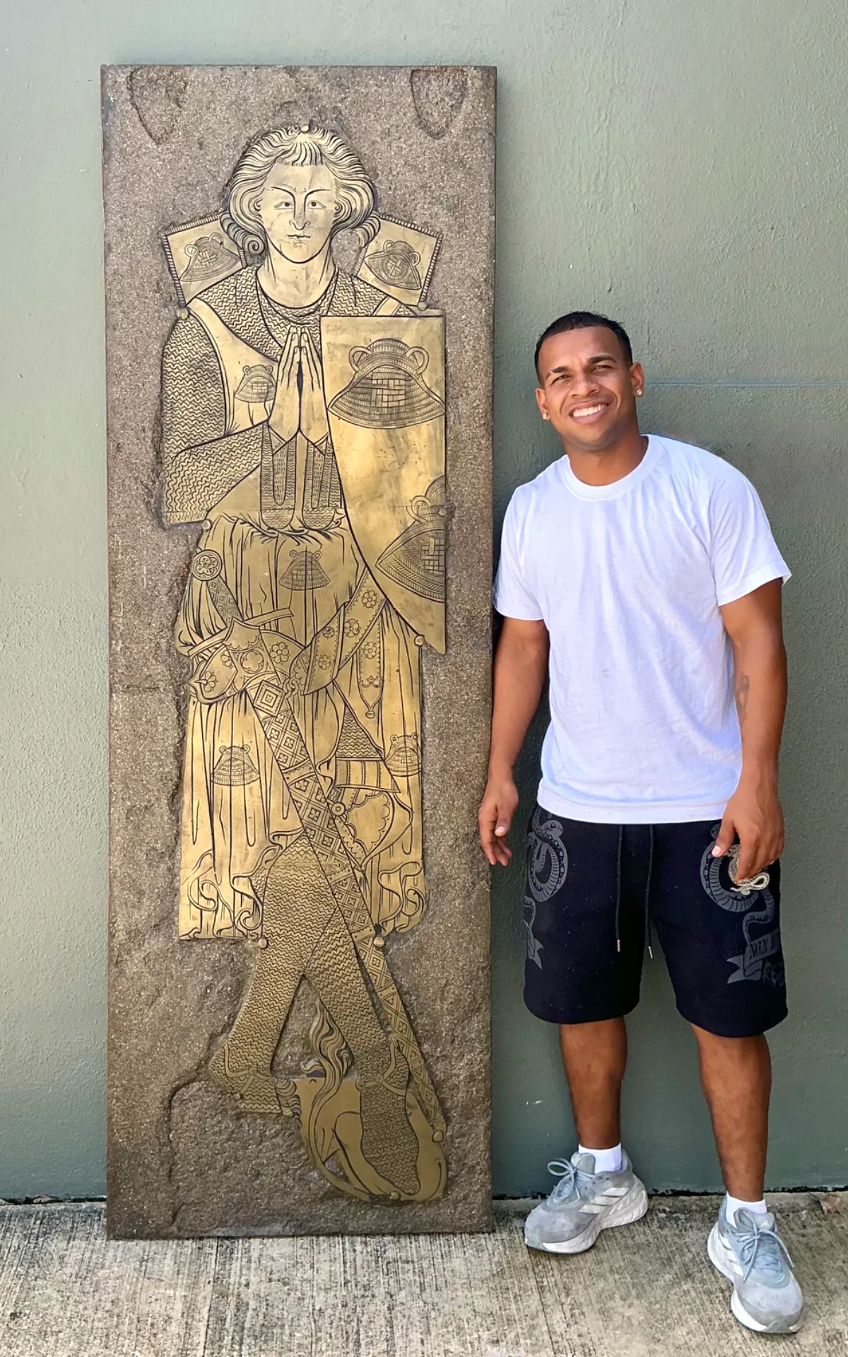 Vintage Monumental Knight Brass Rubbing — additional photo 2