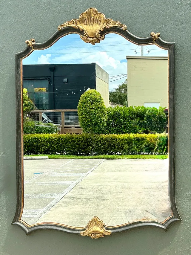 Vintage Ornate Carved Wood Mirror — additional photo 4