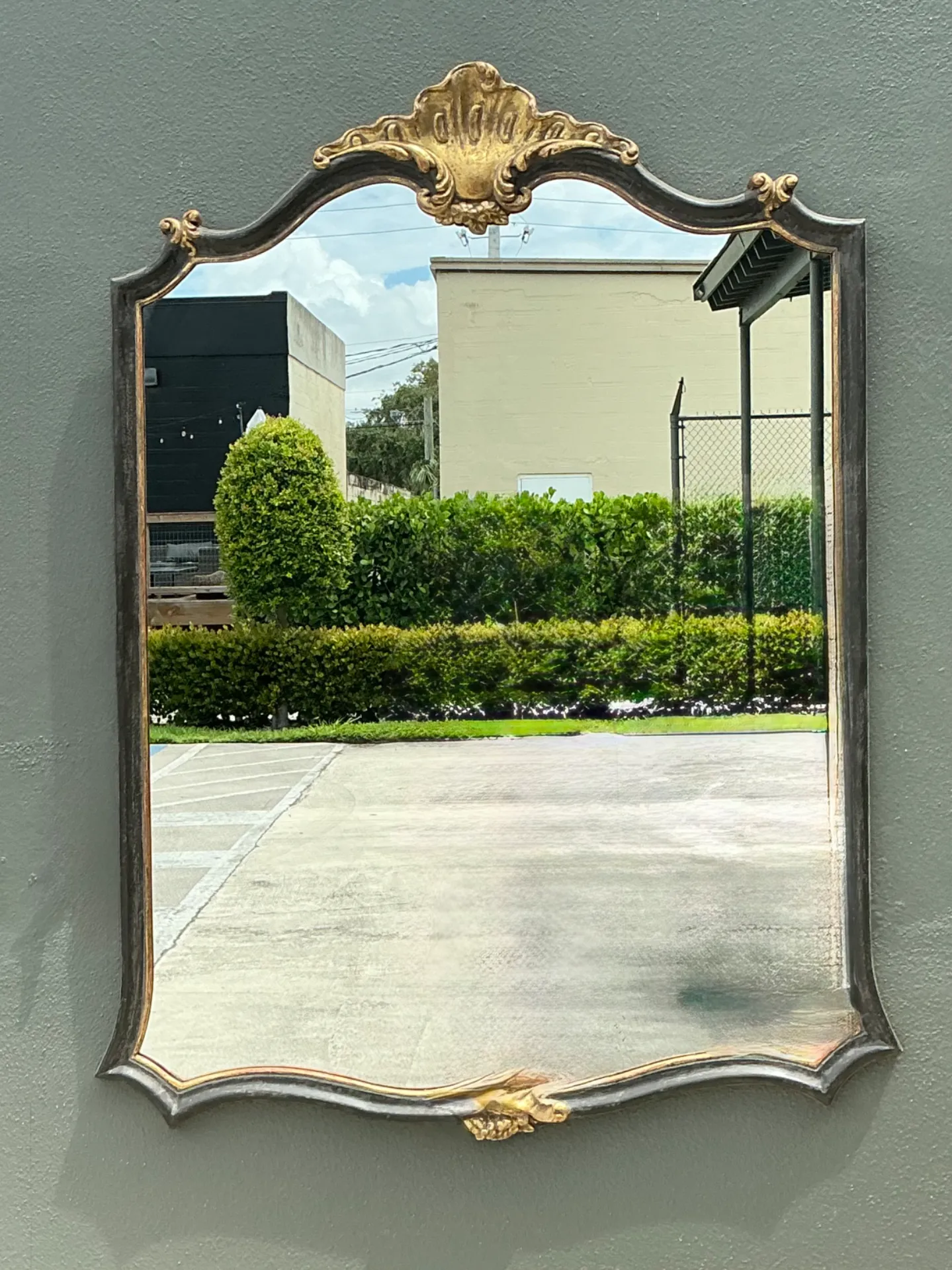 Vintage Ornate Carved Wood Mirror — additional photo 5