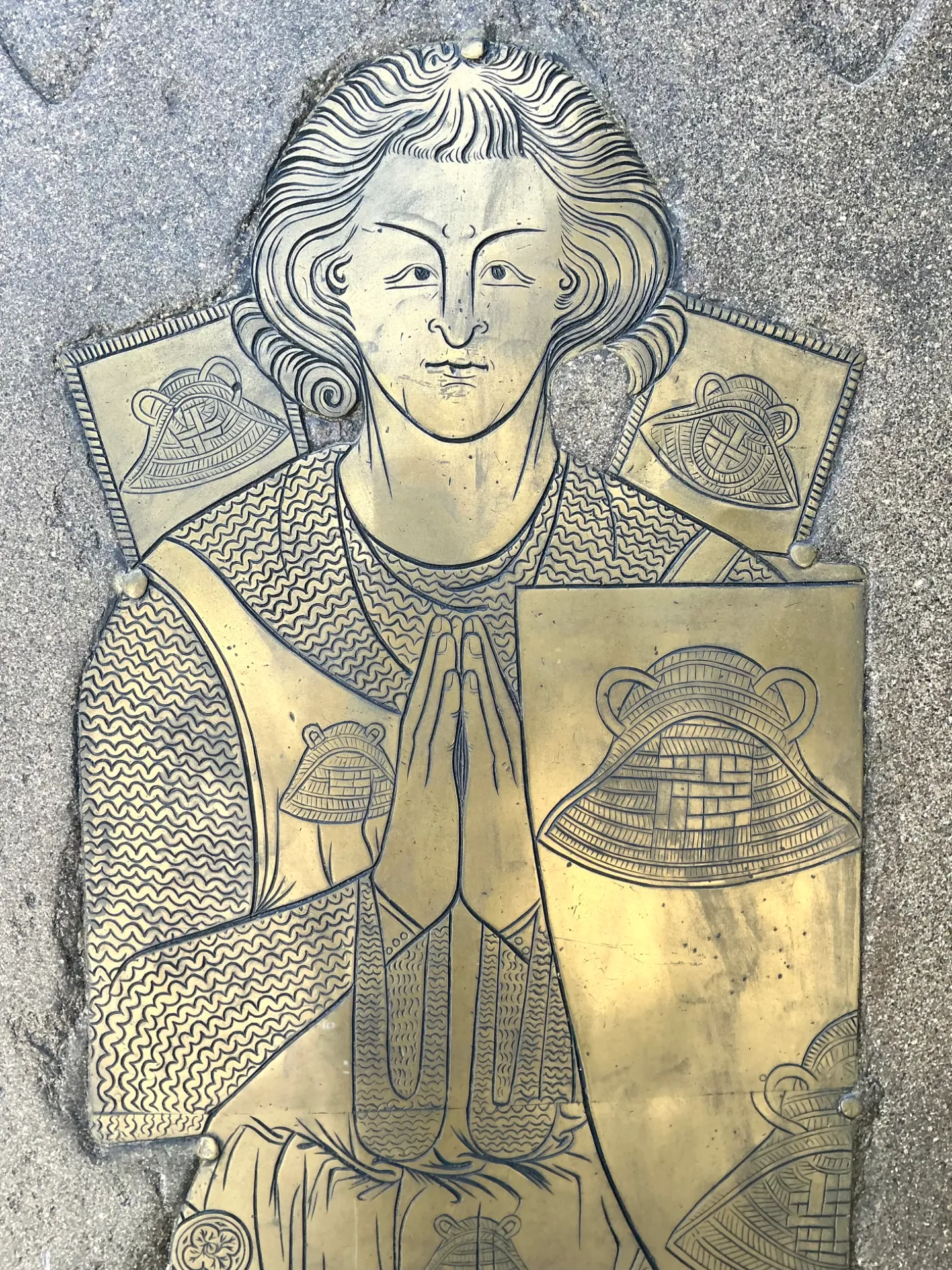 Vintage Monumental Knight Brass Rubbing — additional photo 5
